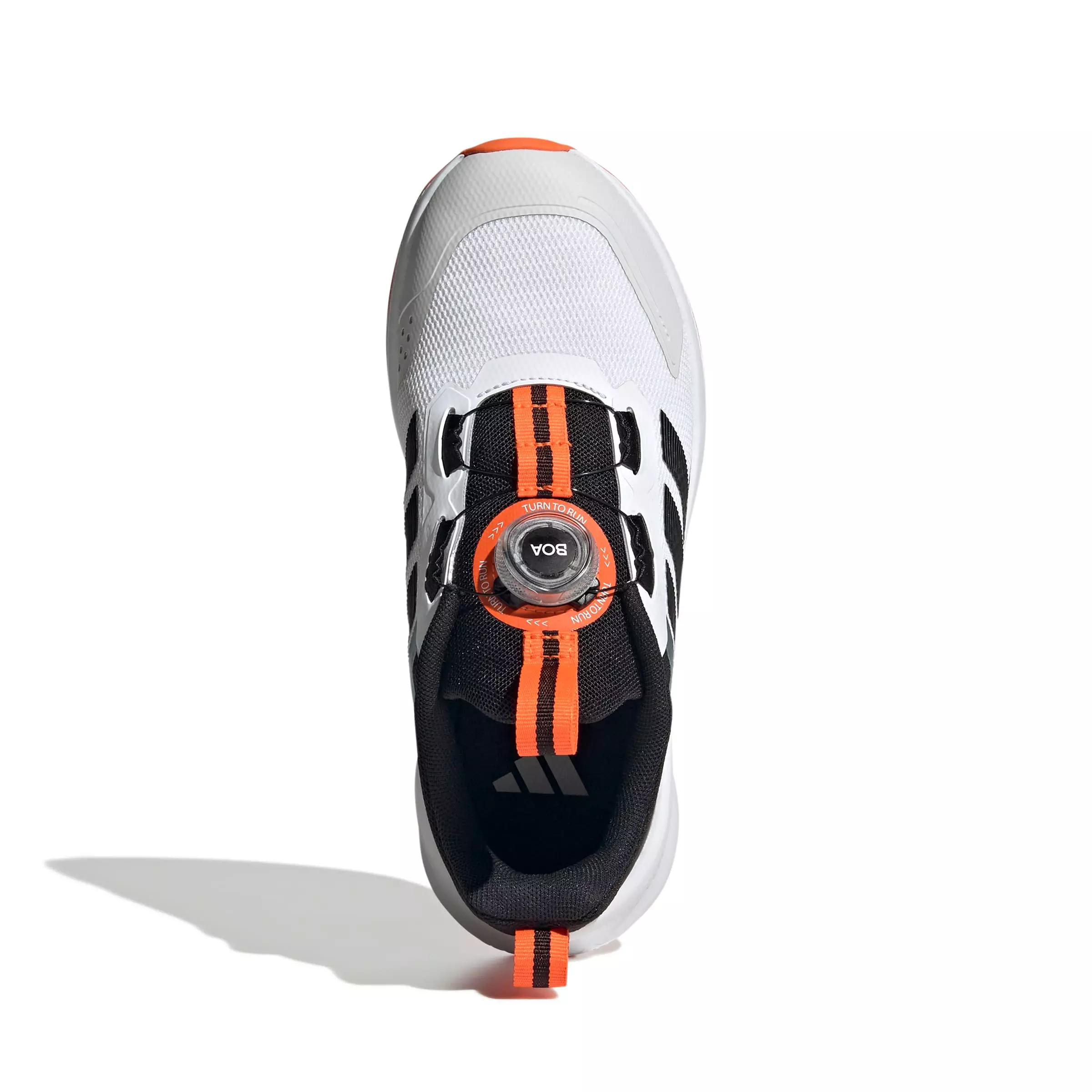adidas Fortarun 4.0 "Ftwr White/Core Black/Impact Orange" Grade School Boys' Running Shoe - WHITE/BLACK/ORANGE