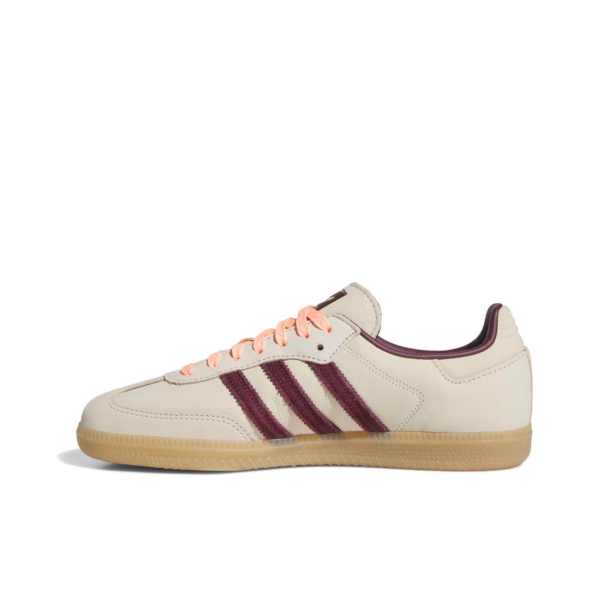 adidas Originals Samba OG "Wonder White/Maroon/Frozen Turbo" Women's Shoe - WHITE/MAROON/TURBO