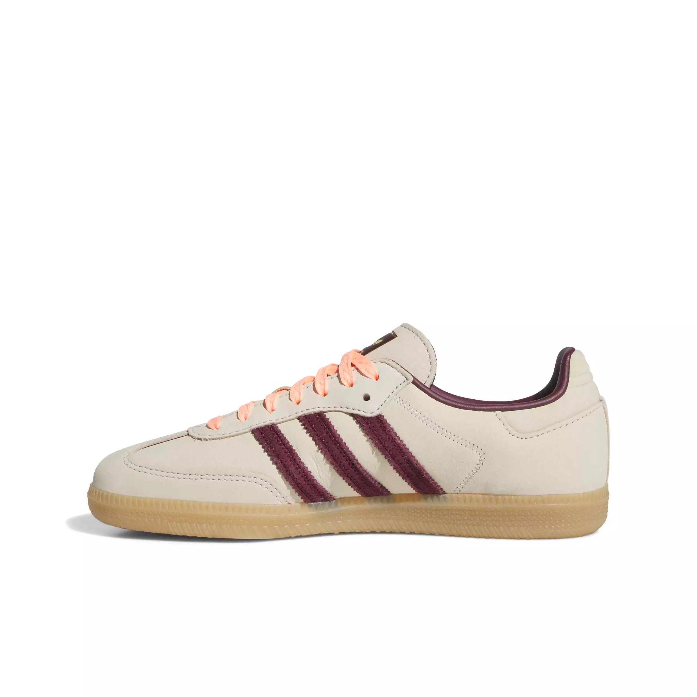 adidas Originals Samba OG "Wonder White/Maroon/Frozen Turbo" Women's Shoe - WHITE/MAROON/TURBO