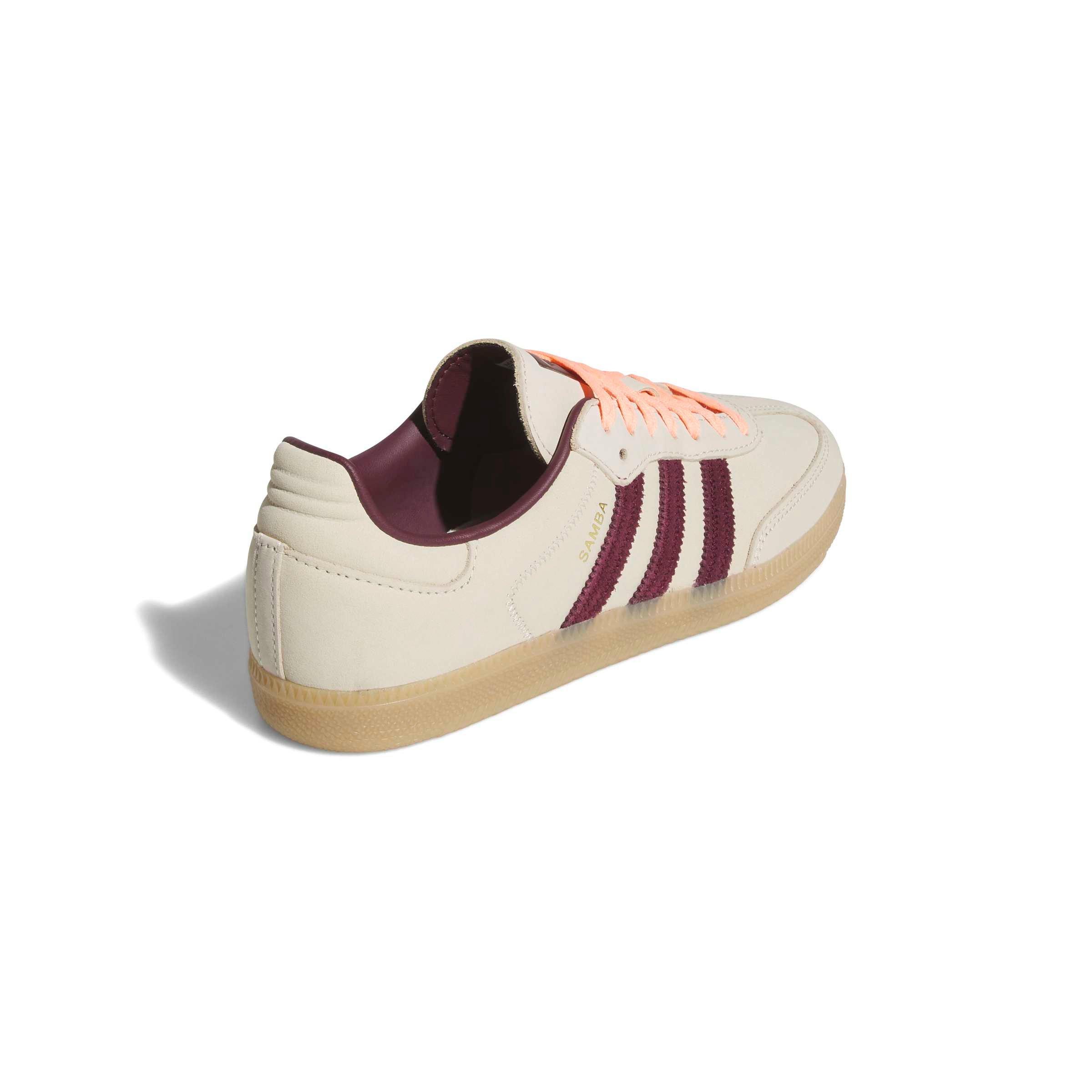 adidas Originals Samba OG "Wonder White/Maroon/Frozen Turbo" Women's Shoe - WHITE/MAROON/TURBO