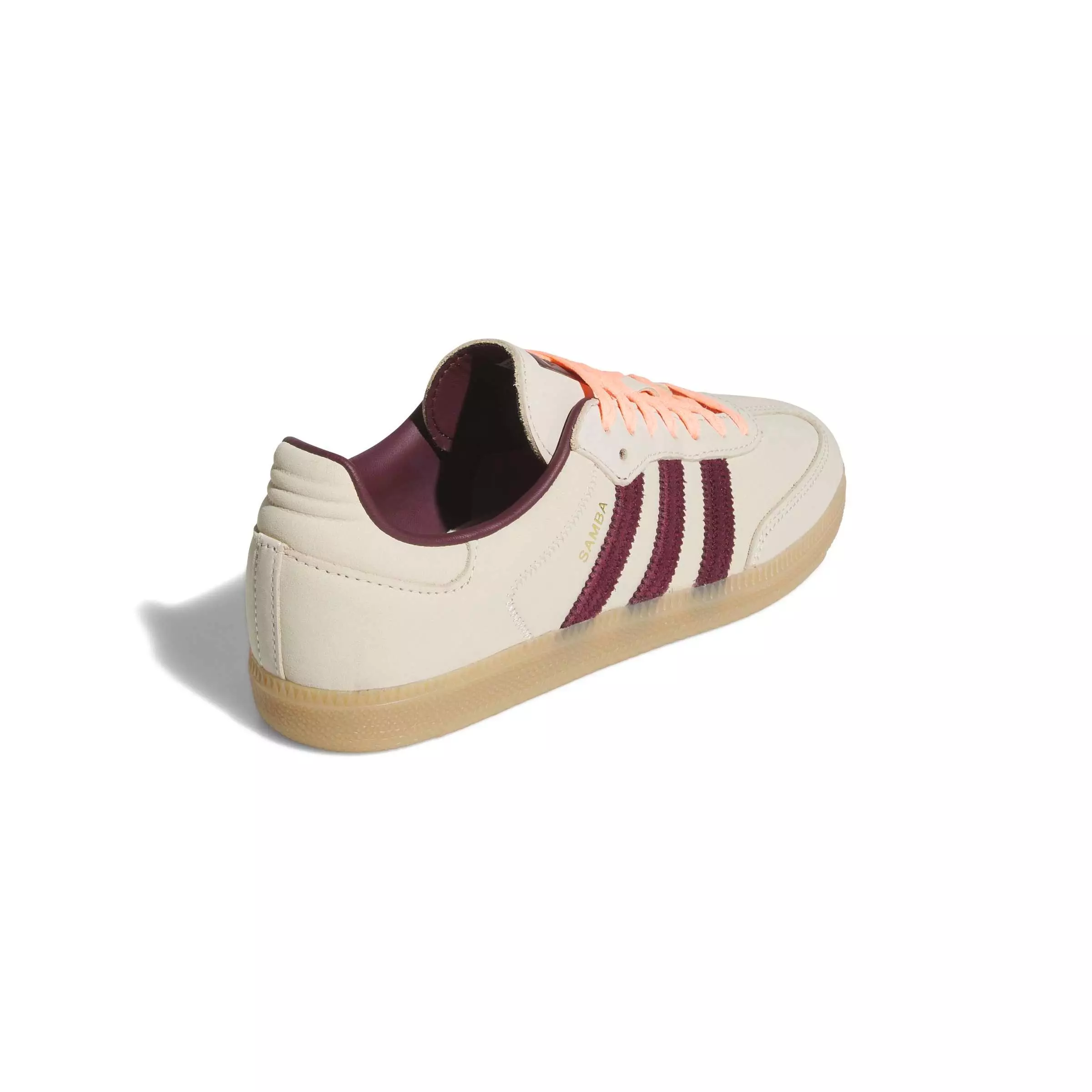 adidas Originals Samba OG "Wonder White/Maroon/Frozen Turbo" Women's Shoe - WHITE/MAROON/TURBO