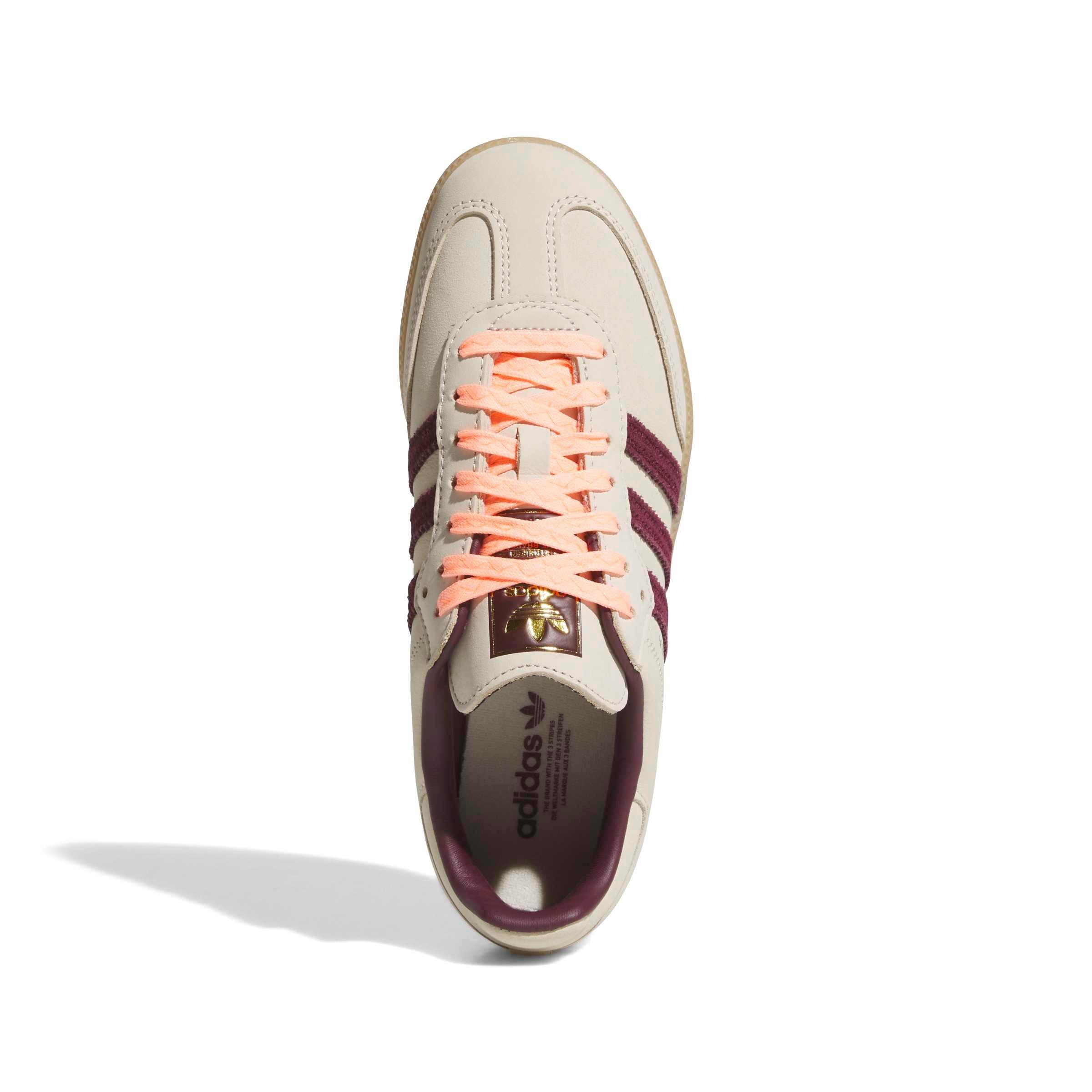 adidas Originals Samba OG "Wonder White/Maroon/Frozen Turbo" Women's Shoe - WHITE/MAROON/TURBO
