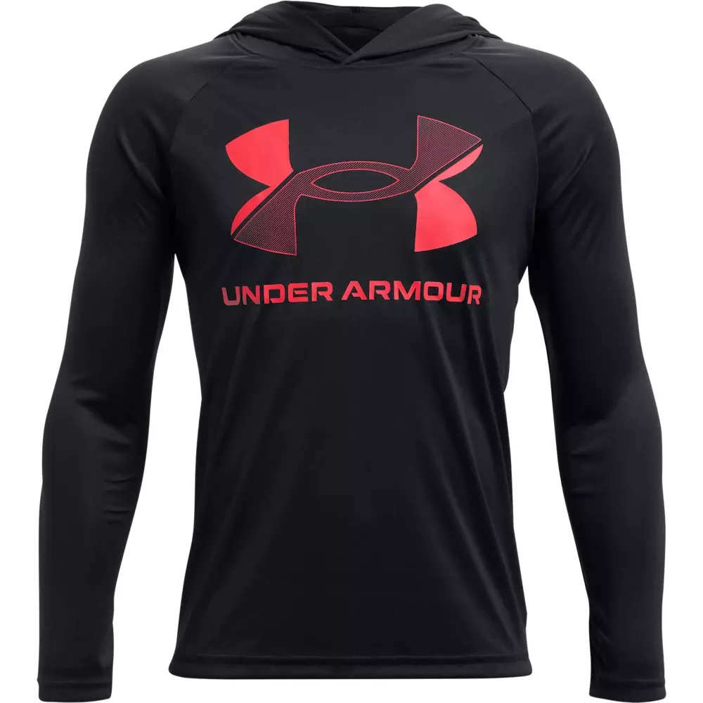 Under Armour Boys' Tech Big Logo Hoodie - BLACK