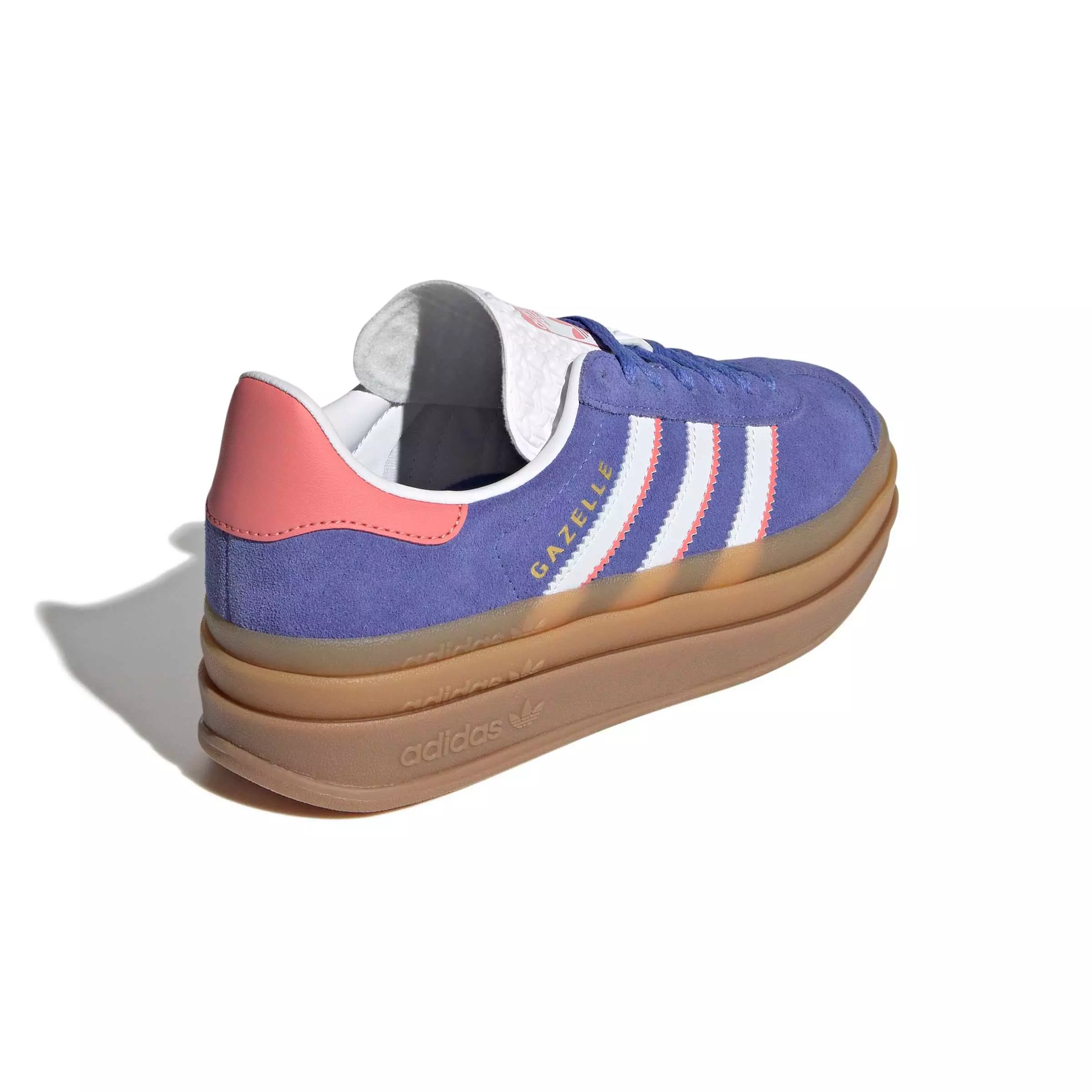 adidas Originals Gazelle Bold "Real Lilac/Ftwr White/Gold Metallic" Grade School Girls' Shoe - LILAC/WHITE/GOLD