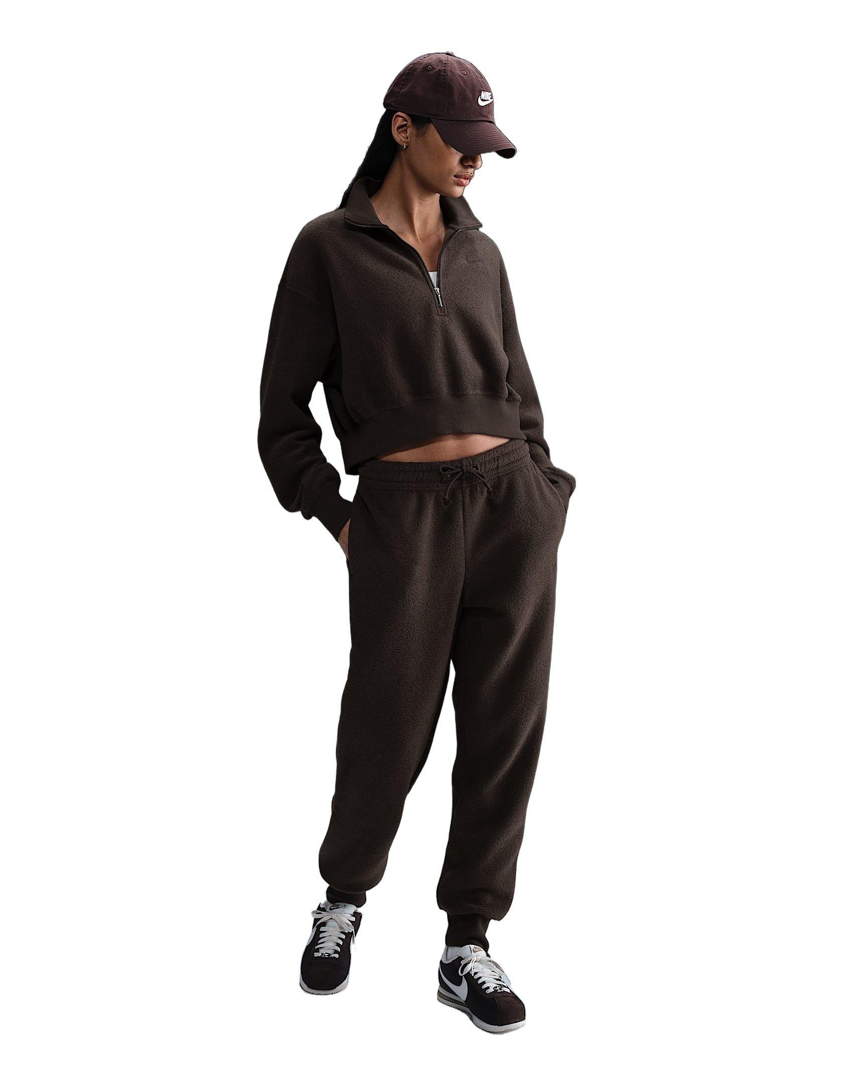 Nike Sportswear Phoenix Plush Women's Brown Mid-Rise Cozy Fleece Pants