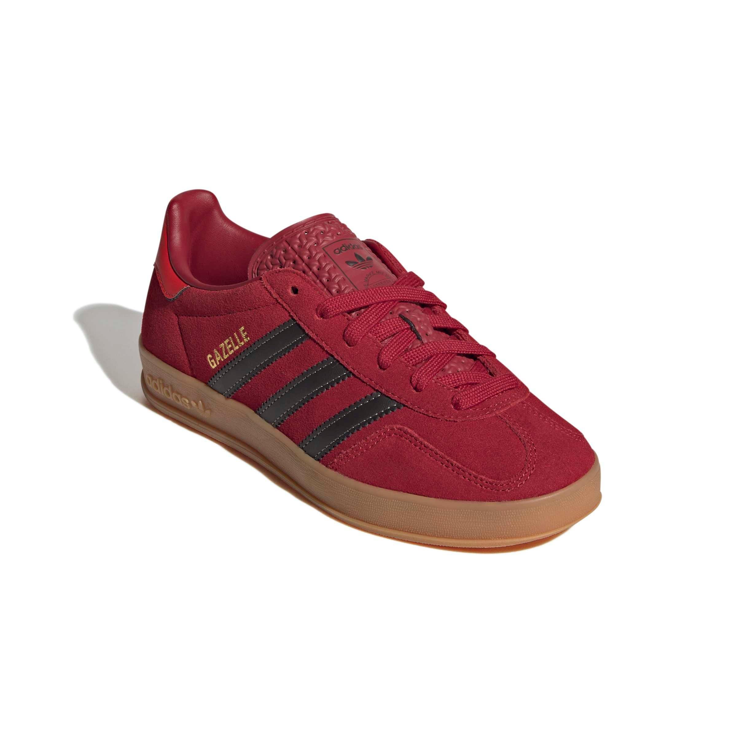 adidas Originals Gazelle Indoor Grade School Boys' "Team Victory Red/Aurora Coffee/Red" Shoe