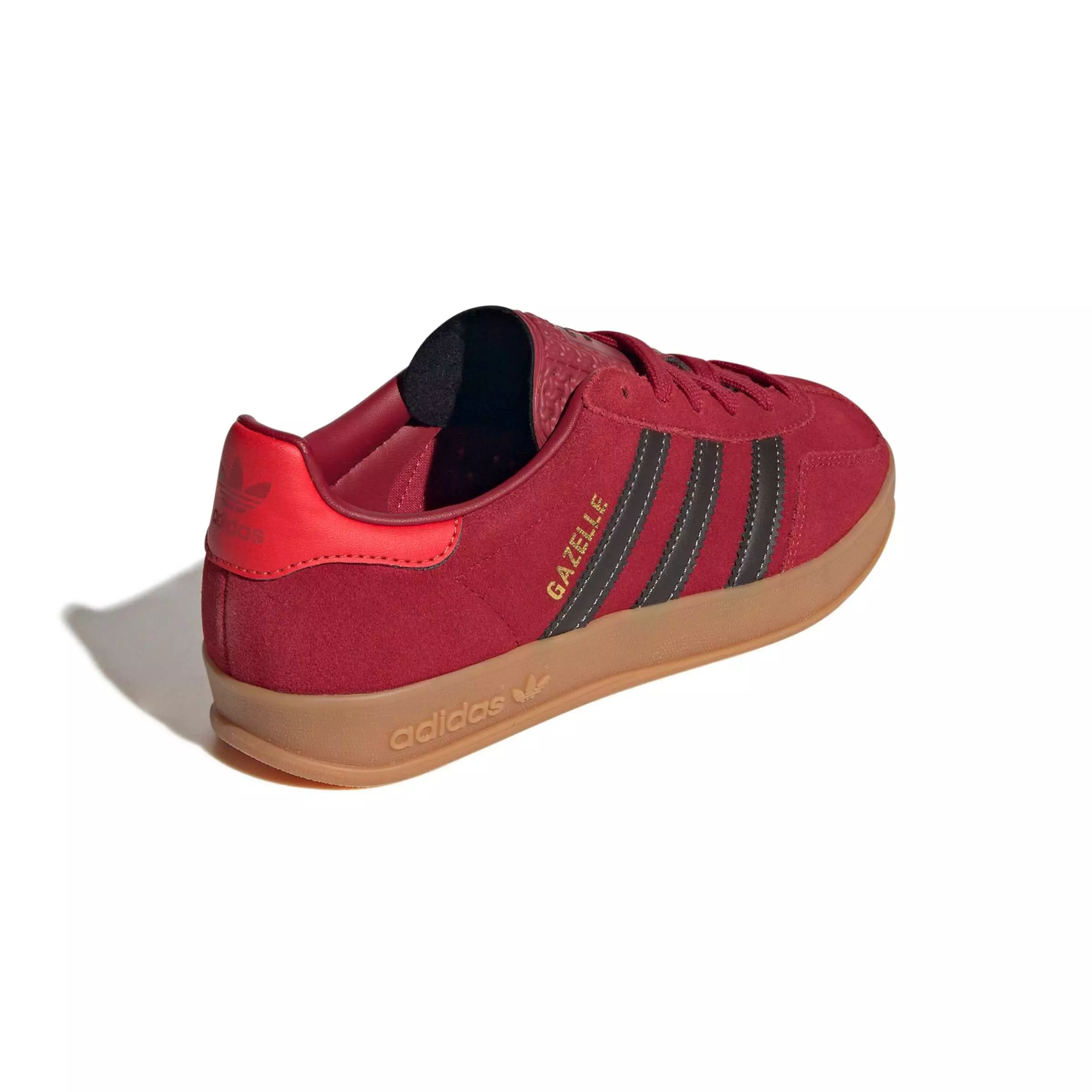 adidas Originals Gazelle Indoor "Team Victory Red/Aurora Coffee/Red" Grade School Boys' Shoe - RED/COFFEE/RED