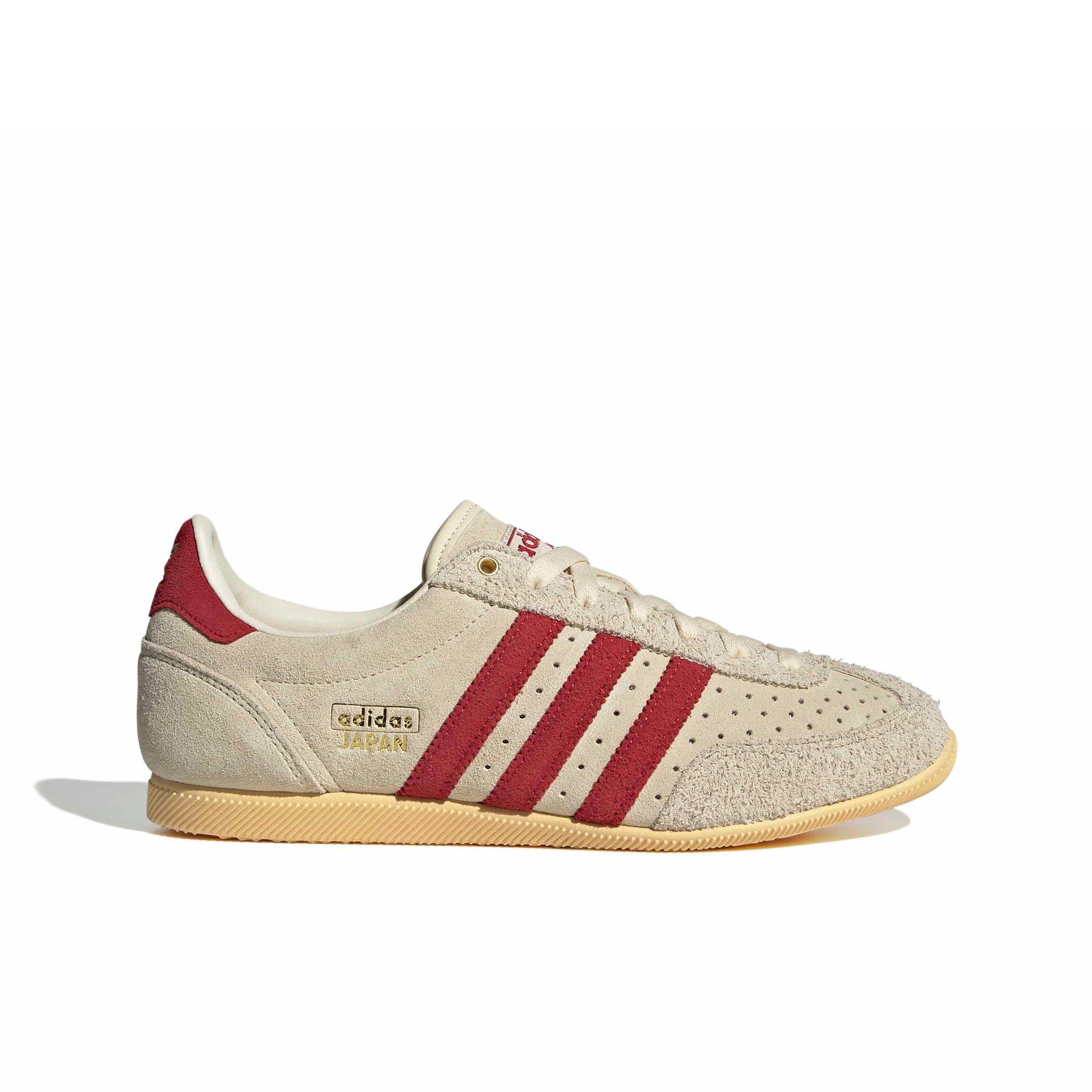 adidas Originals Japan "Warm Vanilla/Team Victory Red/Gold Metallic" Women's Shoe - VANILLA/RED/GOLD