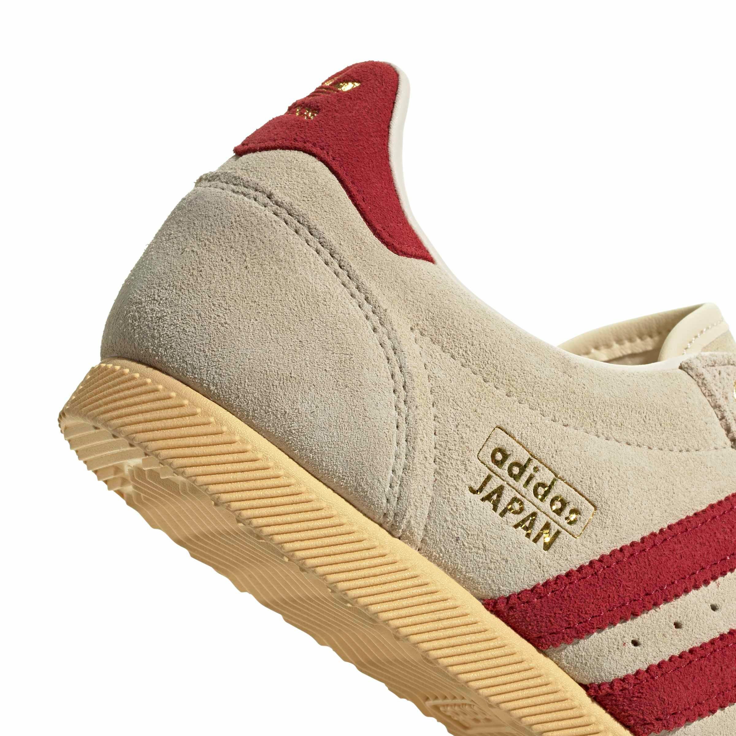 adidas Originals Japan "Warm Vanilla/Team Victory Red/Gold Metallic" Women's Shoe - VANILLA/RED/GOLD
