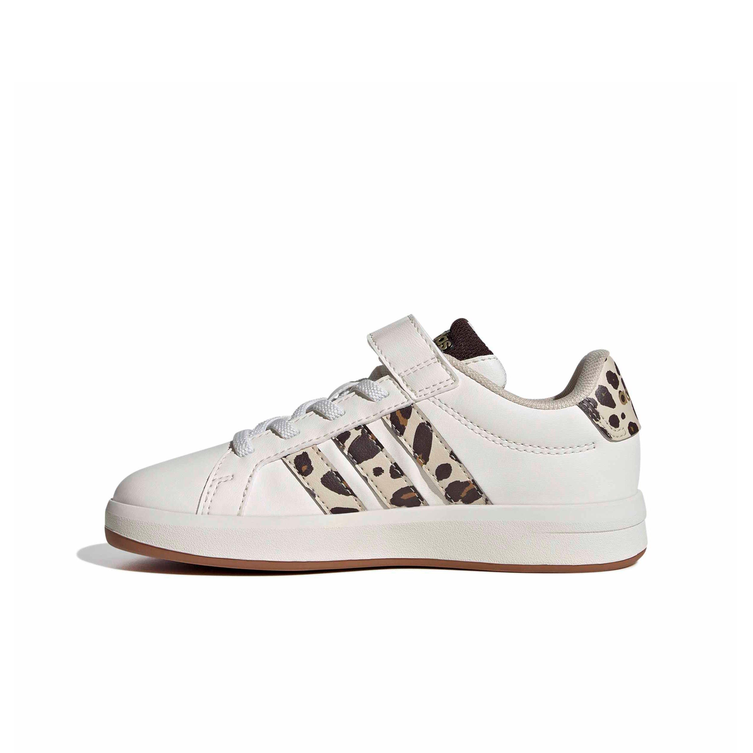 adidas Grand Court 3.0 Preschool Boys' "Core White/Crystal Linen/Aurora Coffee" Shoe