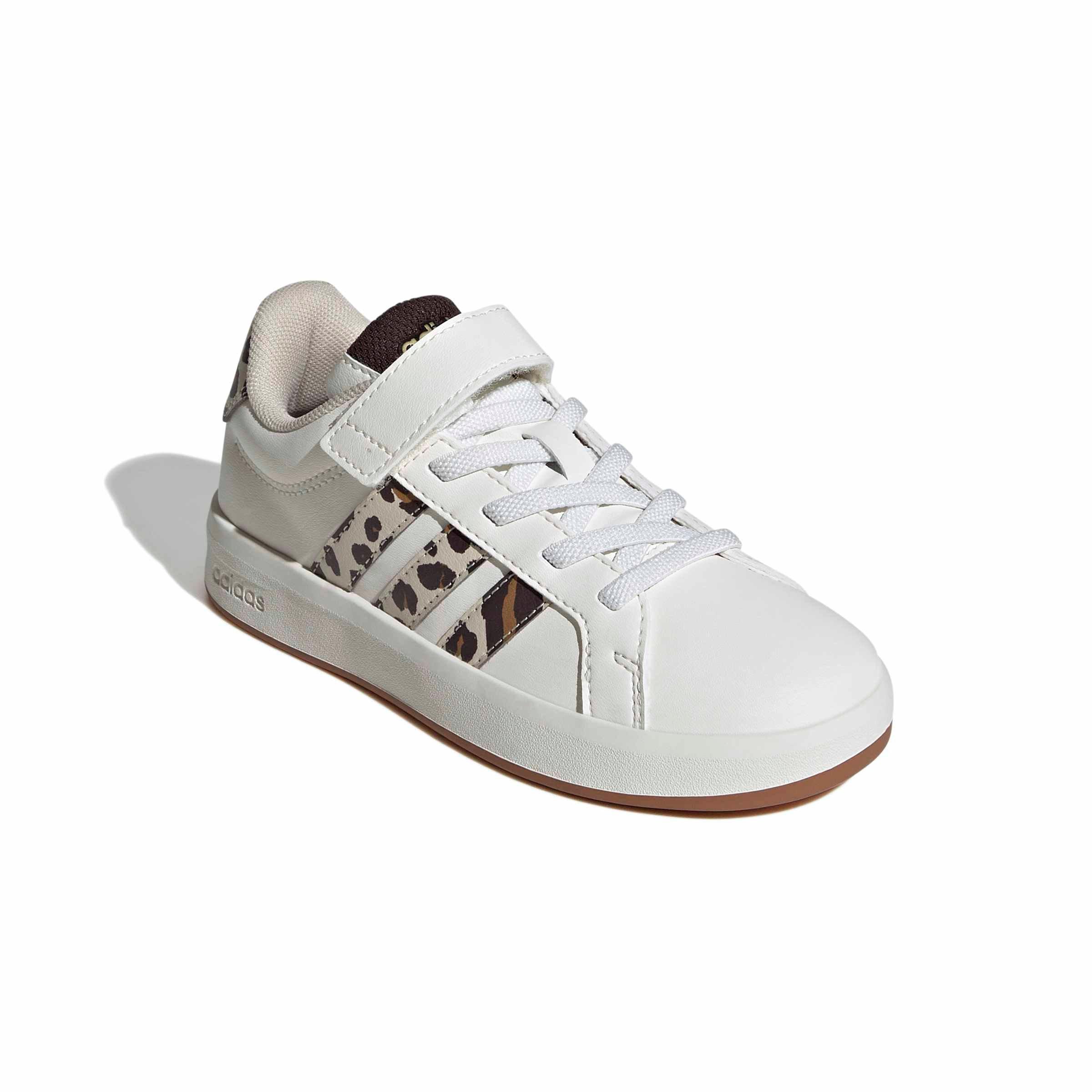 adidas Grand Court 3.0 Preschool Boys' "Core White/Crystal Linen/Aurora Coffee" Shoe