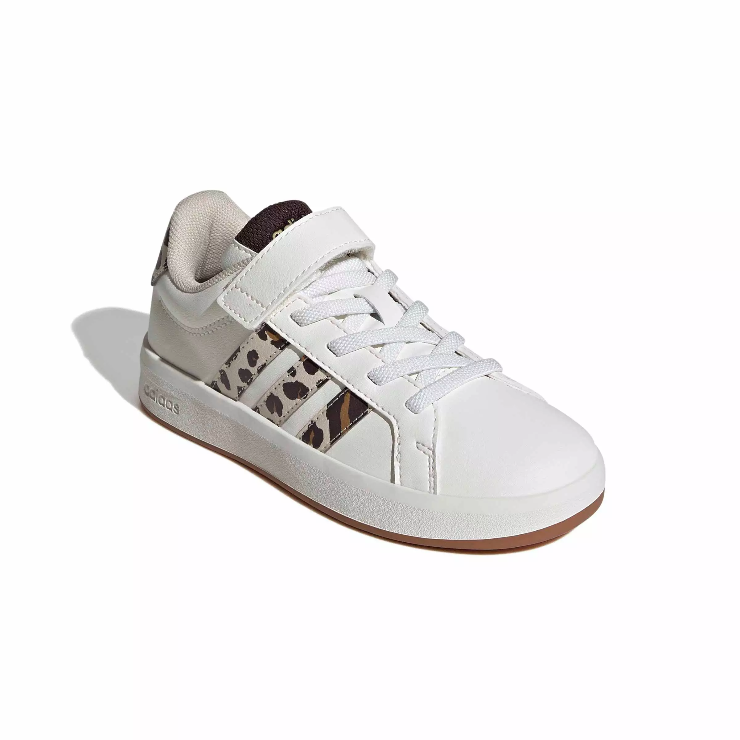 adidas Grand Court 3.0 "Core White/Crystal Linen/Aurora Coffee" Preschool Boys' Shoe - WHITE/LINEN/COFFEE