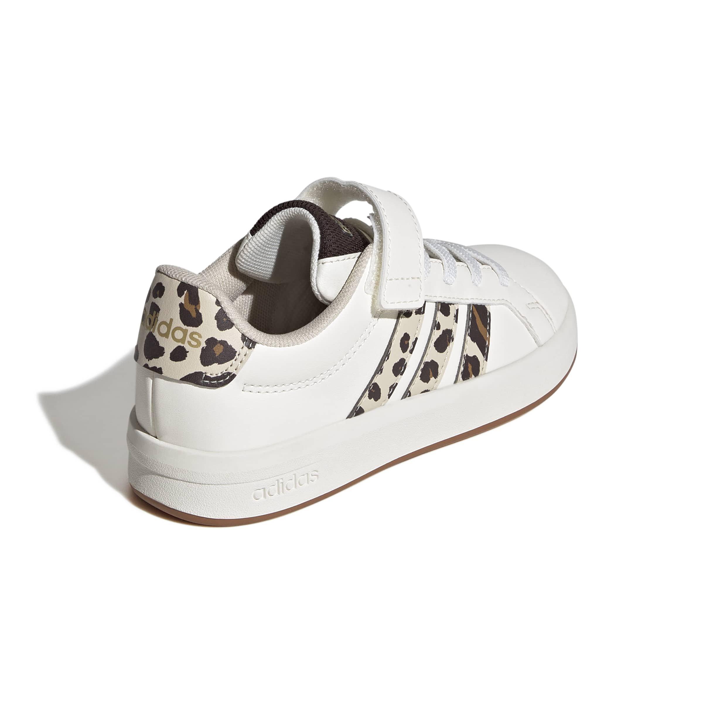 adidas Grand Court 3.0 Preschool Boys' "Core White/Crystal Linen/Aurora Coffee" Shoe