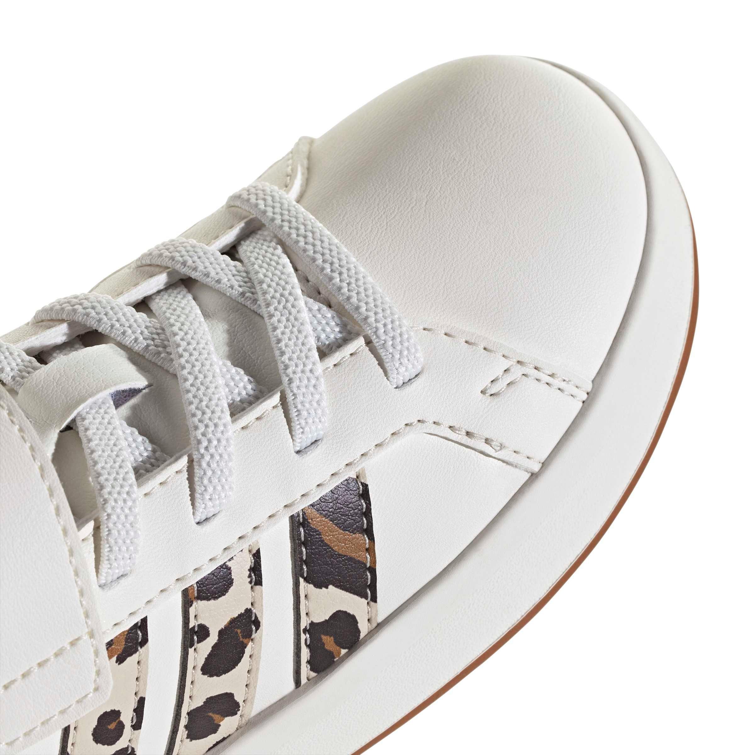 adidas Grand Court 3.0 Preschool Boys' "Core White/Crystal Linen/Aurora Coffee" Shoe