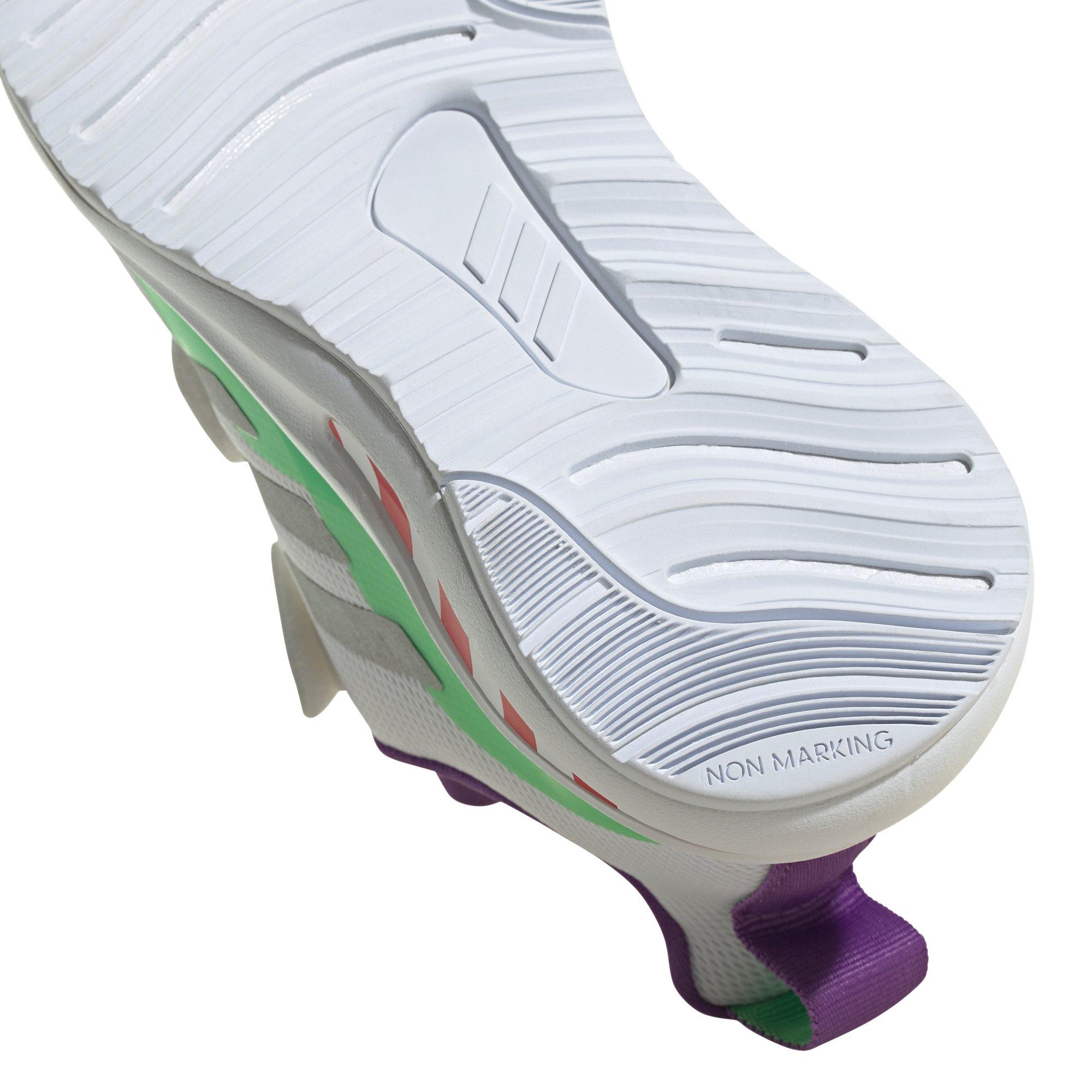 adidas x Disney Pixar Buzz Lightyear Toy Story Fortarun "White/Silver/Solar Lime" Grade School Boys' Shoe - WHITE Thumbnail View 8