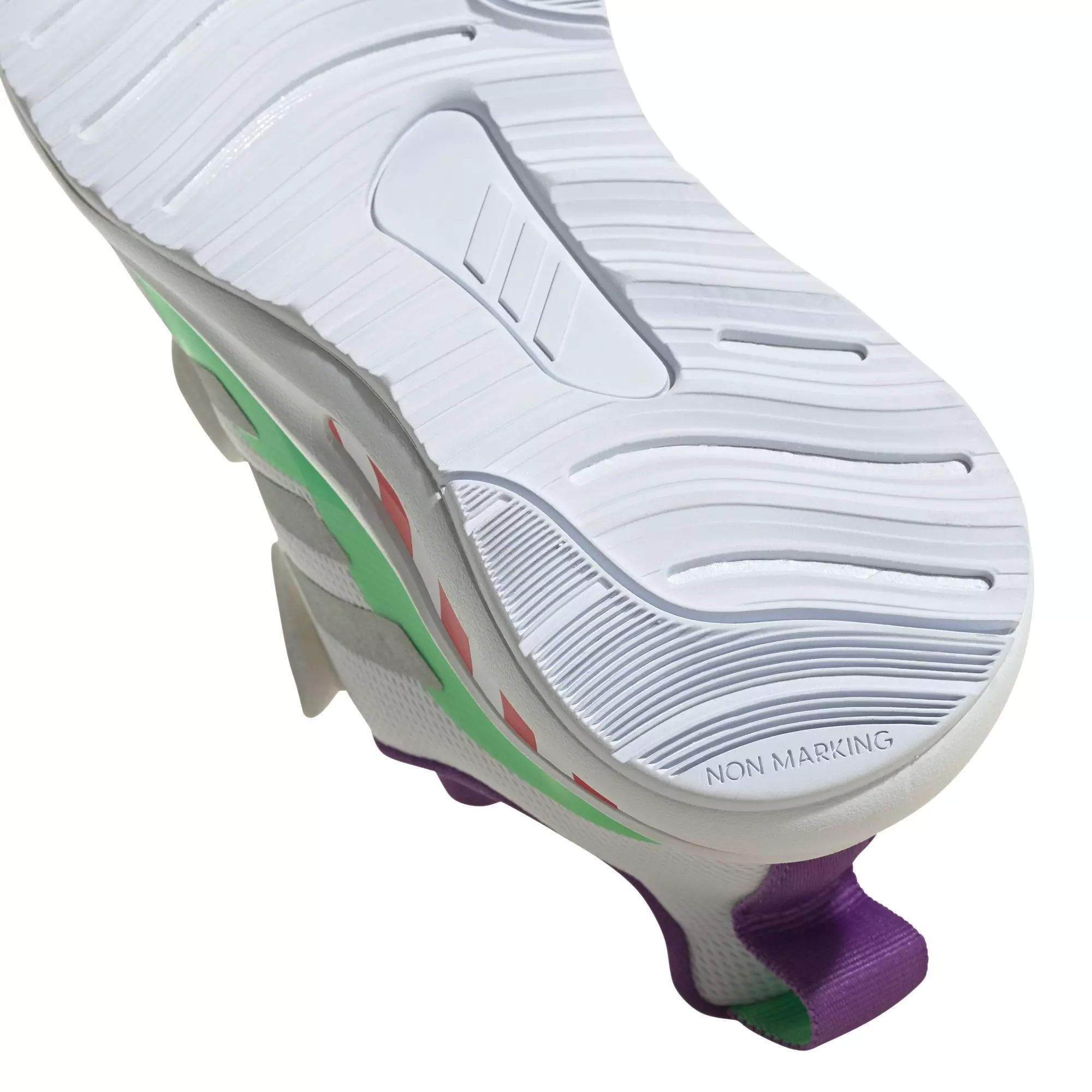 adidas x Disney Pixar Buzz Lightyear Toy Story Fortarun "White/Silver/Solar Lime" Grade School Boys' Shoe - WHITE