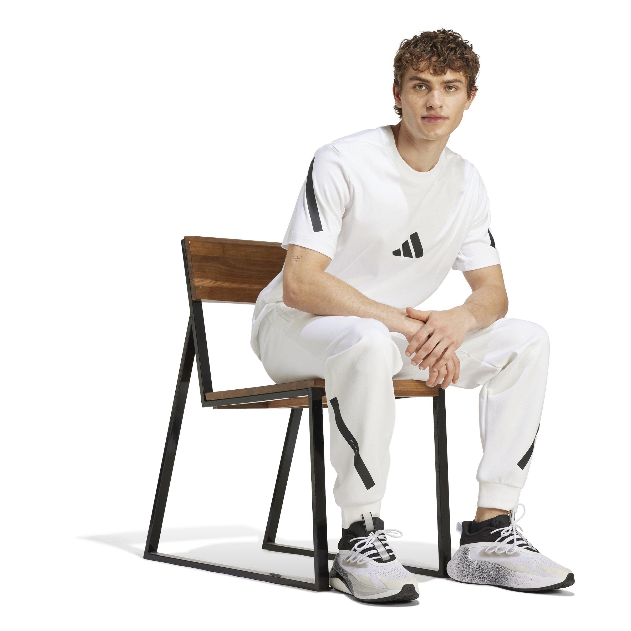 adidas Men's Z.N.E. T-Shirt - White - WHITE Thumbnail View 5