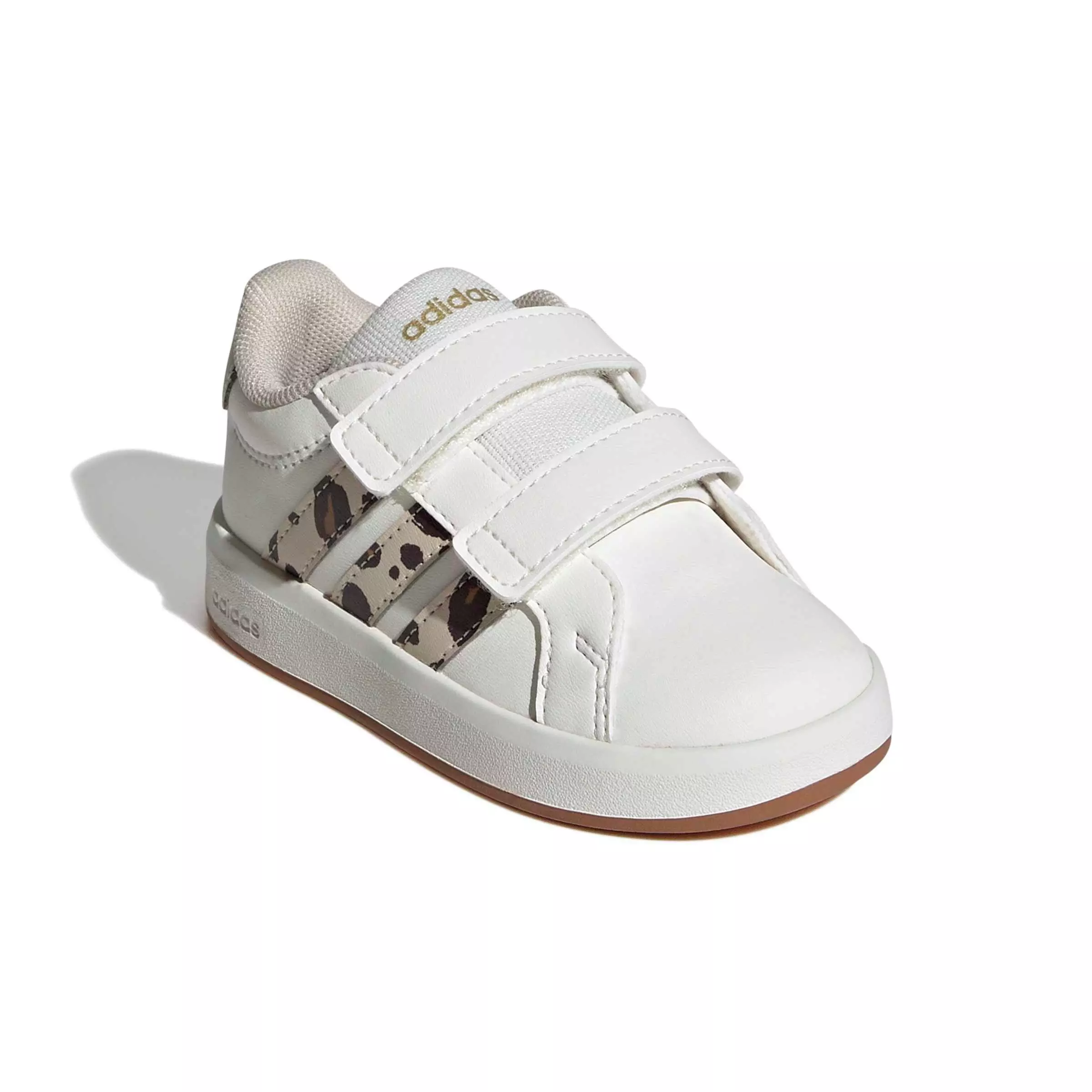 adidas Grand Court 3.0 "Core White/Crystal Linen/Aurora Coffee" Infant Boys' Shoe - WHITE/LINEN/COFFEE