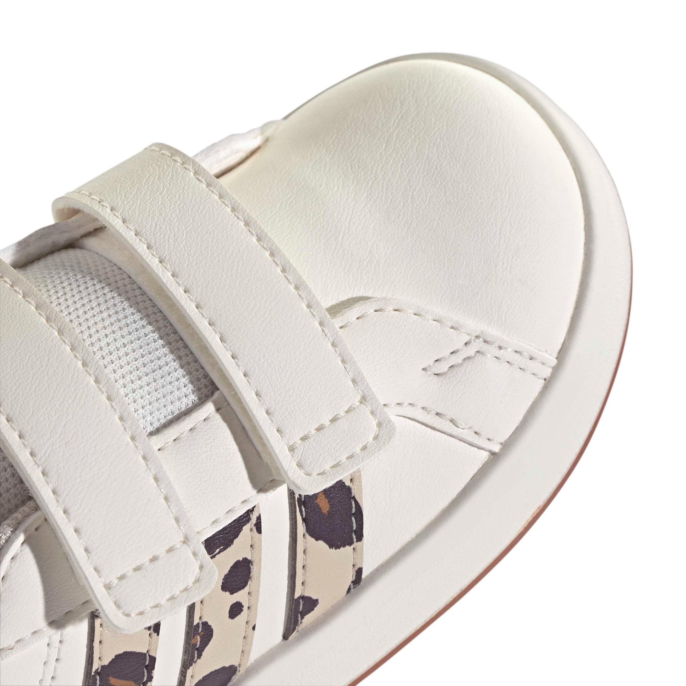 adidas Grand Court 3.0 Infant Boys' "Core White/Crystal Linen/Aurora Coffee" Shoe