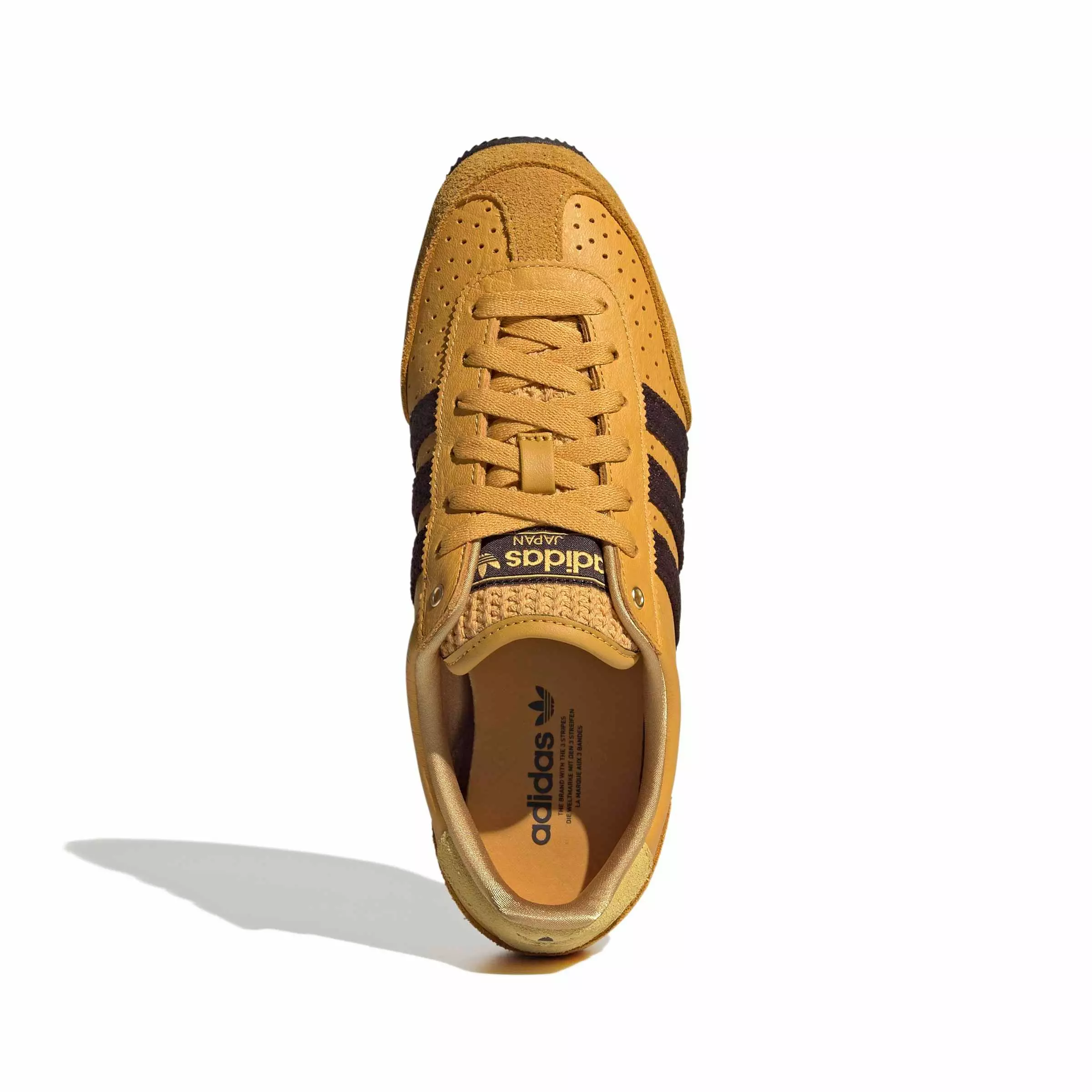 adidas Originals Japan "Preloved Yellow/Aurora Coffee/Gold Metallic" Women's Shoe - YELLOW/COFFEE/GOLD