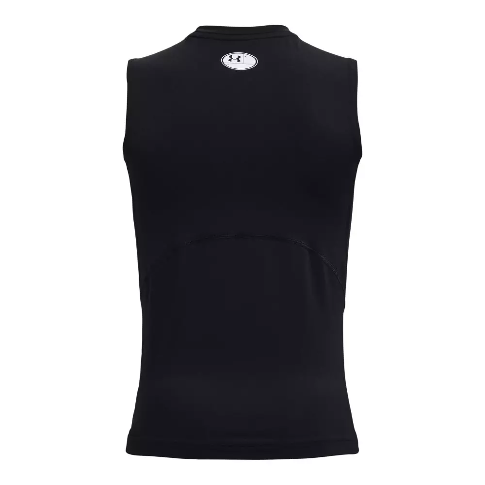 Under Armour Boys' HeatGear® Sleeveless Tee - BLACK/WHITE
