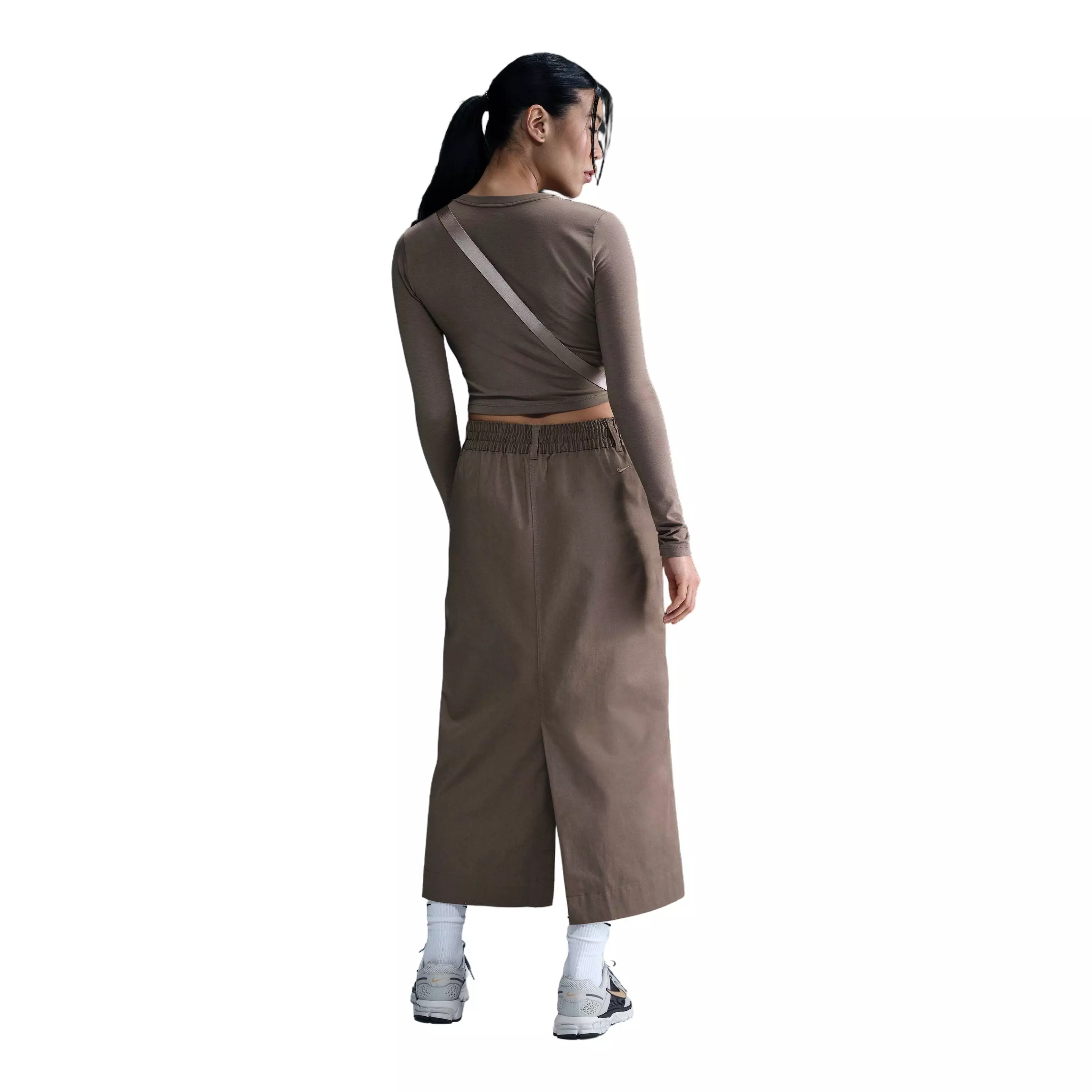 Nike Women's Sportswear Collection Twill Skirt-Brown - BROWN