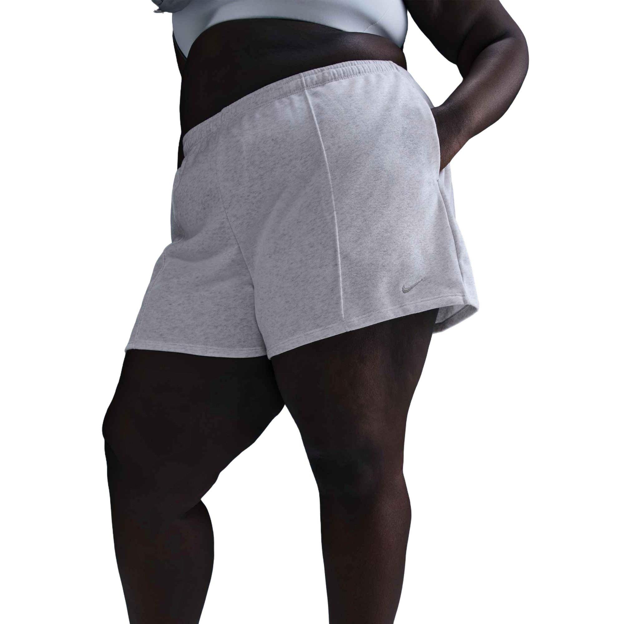 Nike Women's Sportswear Chill French Terry MR 4" Terry Shorts -Birch Heather - BIRCH HEATHER Thumbnail View 1