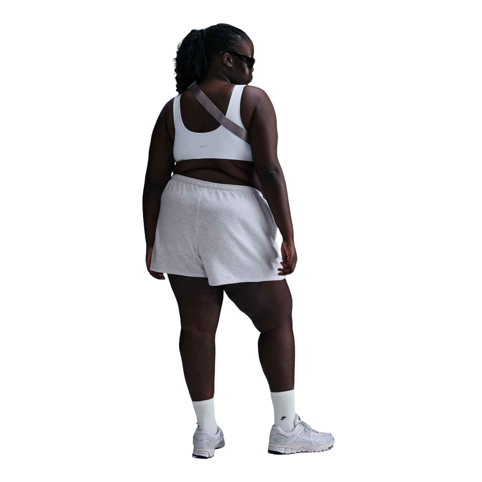 Nike Women's Sportswear Chill French Terry MR 4" Terry Shorts -Birch Heather - BIRCH HEATHER Thumbnail View 4