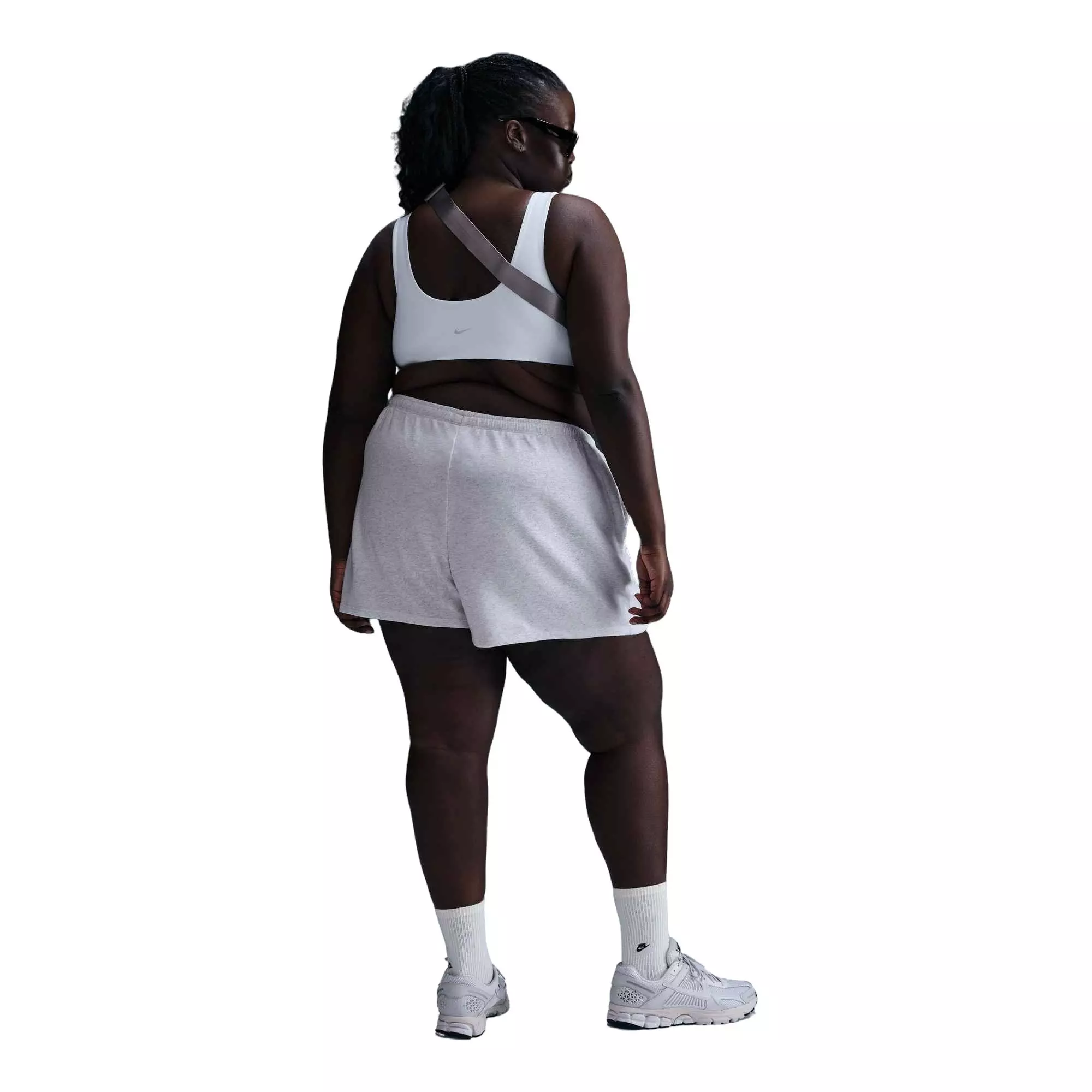 Nike Women's Sportswear Chill French Terry MR 4" Terry Shorts -Birch Heather - BIRCH HEATHER