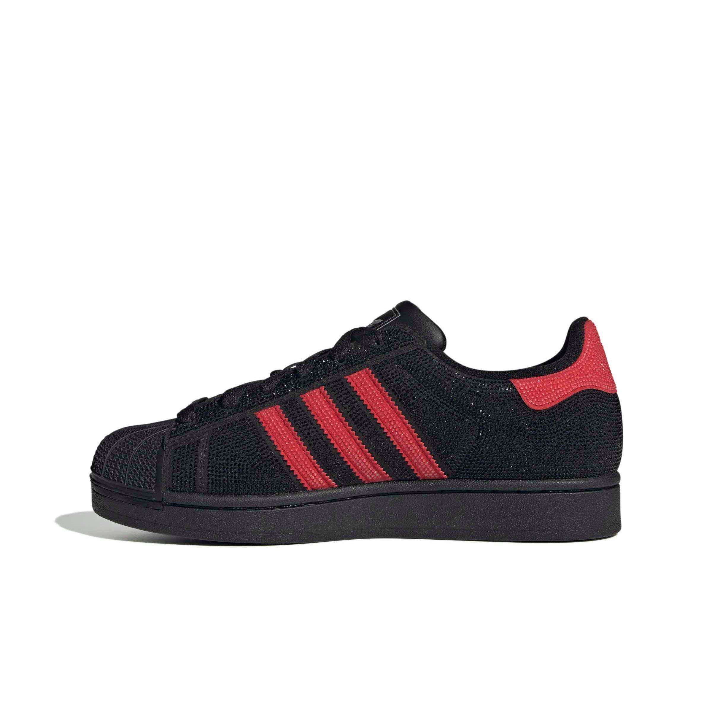 adidas Originals Superstar II "Core Black/Better Scarlet/Silver Metallic" Women's Shoe - BLACK/SCARLET/SILVER