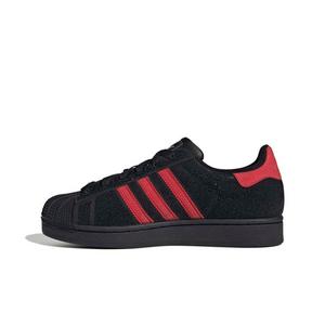 adidas Originals Superstar II "Core Black/Better Scarlet/Silver Metallic" Women's Shoe - BLACK/SCARLET/SILVER