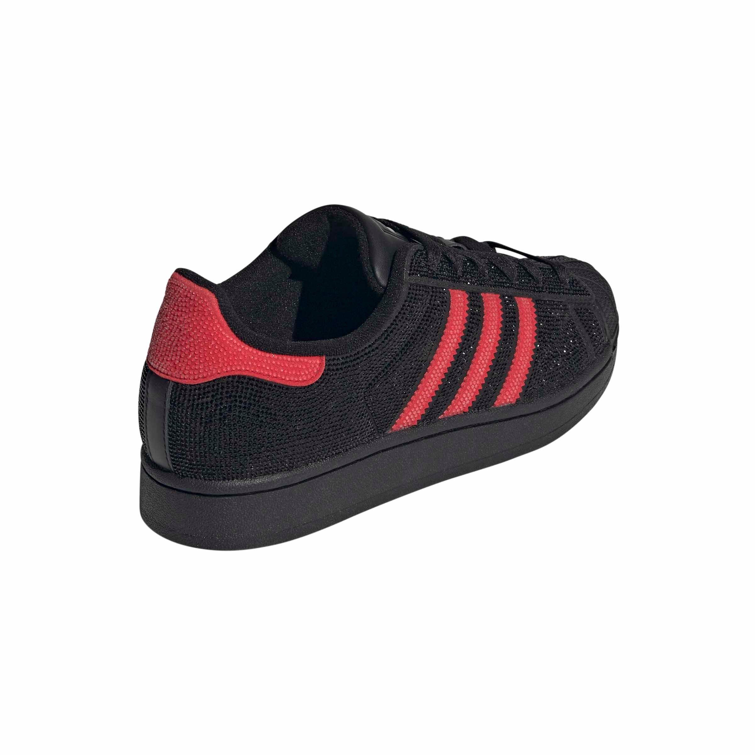 adidas Originals Superstar II "Core Black/Better Scarlet/Silver Metallic" Women's Shoe - BLACK/SCARLET/SILVER