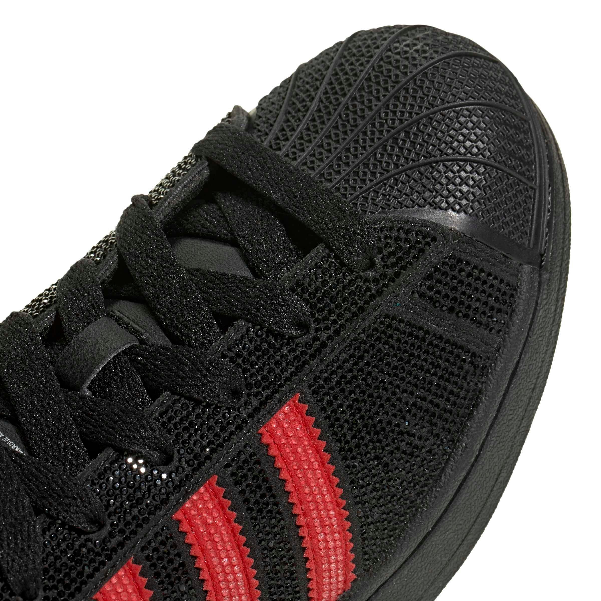 adidas Originals Superstar II "Core Black/Better Scarlet/Silver Metallic" Women's Shoe - BLACK/SCARLET/SILVER
