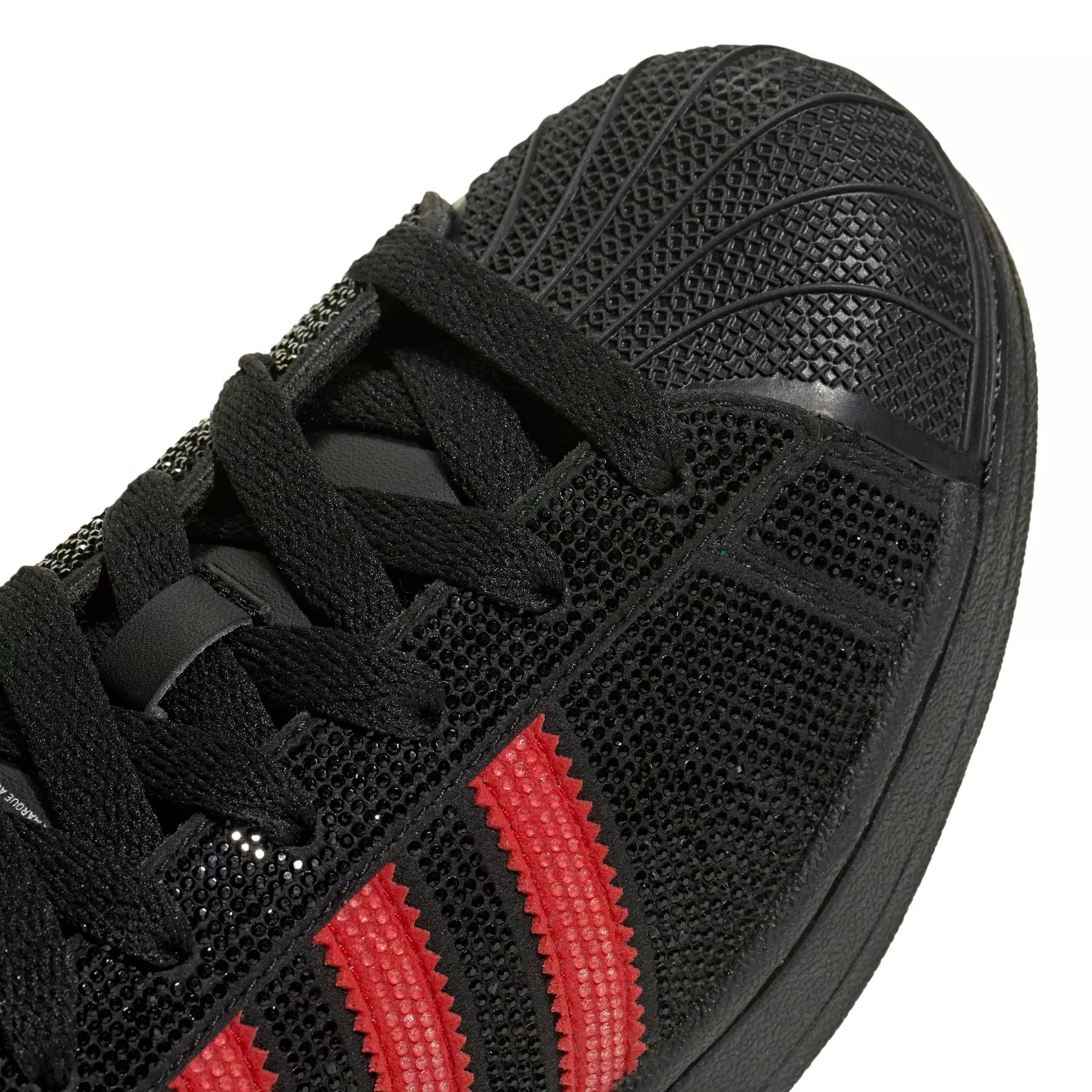 adidas Originals Superstar II "Core Black/Better Scarlet/Silver Metallic" Women's Shoe - BLACK/SCARLET/SILVER