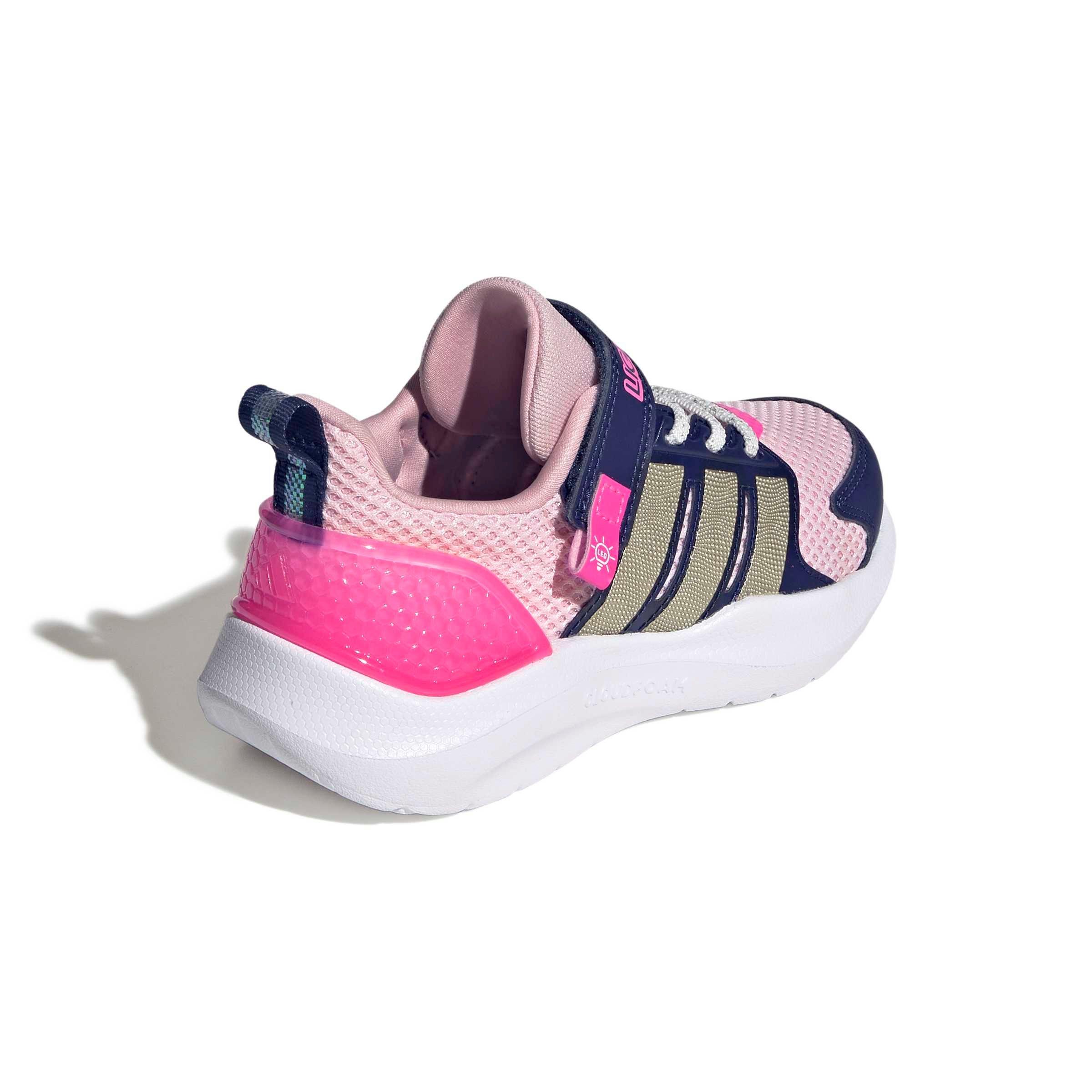 adidas Lightorama "Clear Pink/Cyber Metallic/Lucid Pink" Preschool Girls' Shoe - PINK/CYBER/PINK Thumbnail View 4