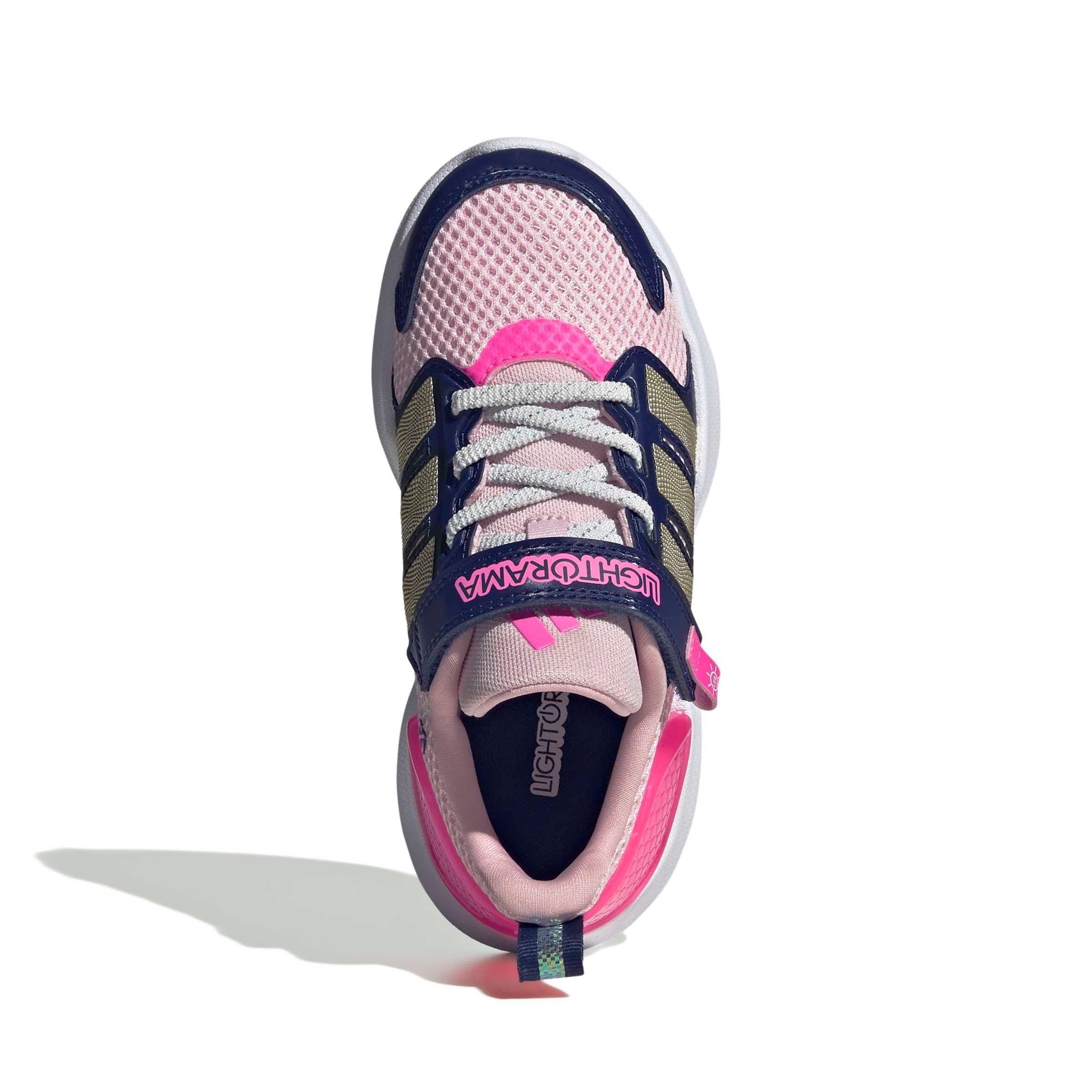 adidas Lightorama "Clear Pink/Cyber Metallic/Lucid Pink" Preschool Girls' Shoe - PINK/CYBER/PINK Thumbnail View 5