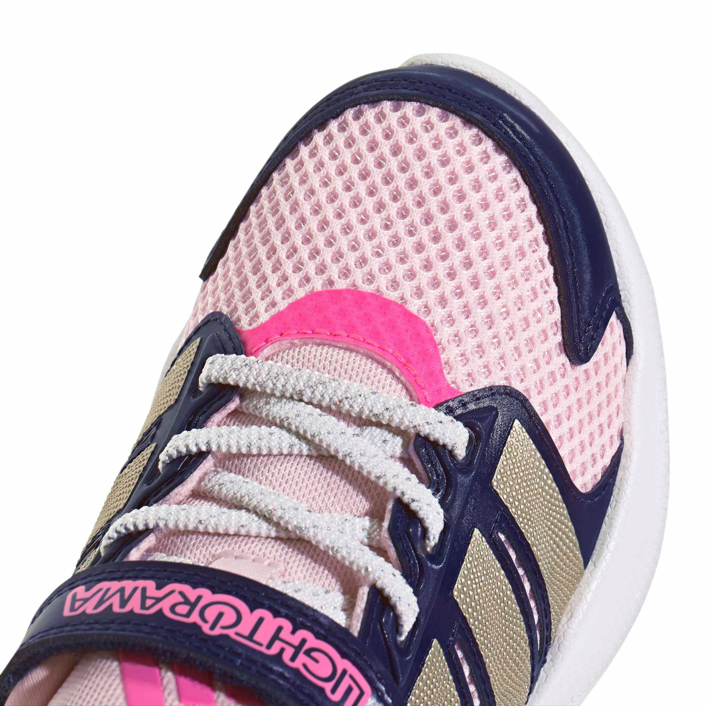 adidas Lightorama "Clear Pink/Cyber Metallic/Lucid Pink" Preschool Girls' Shoe - PINK/CYBER/PINK Thumbnail View 7