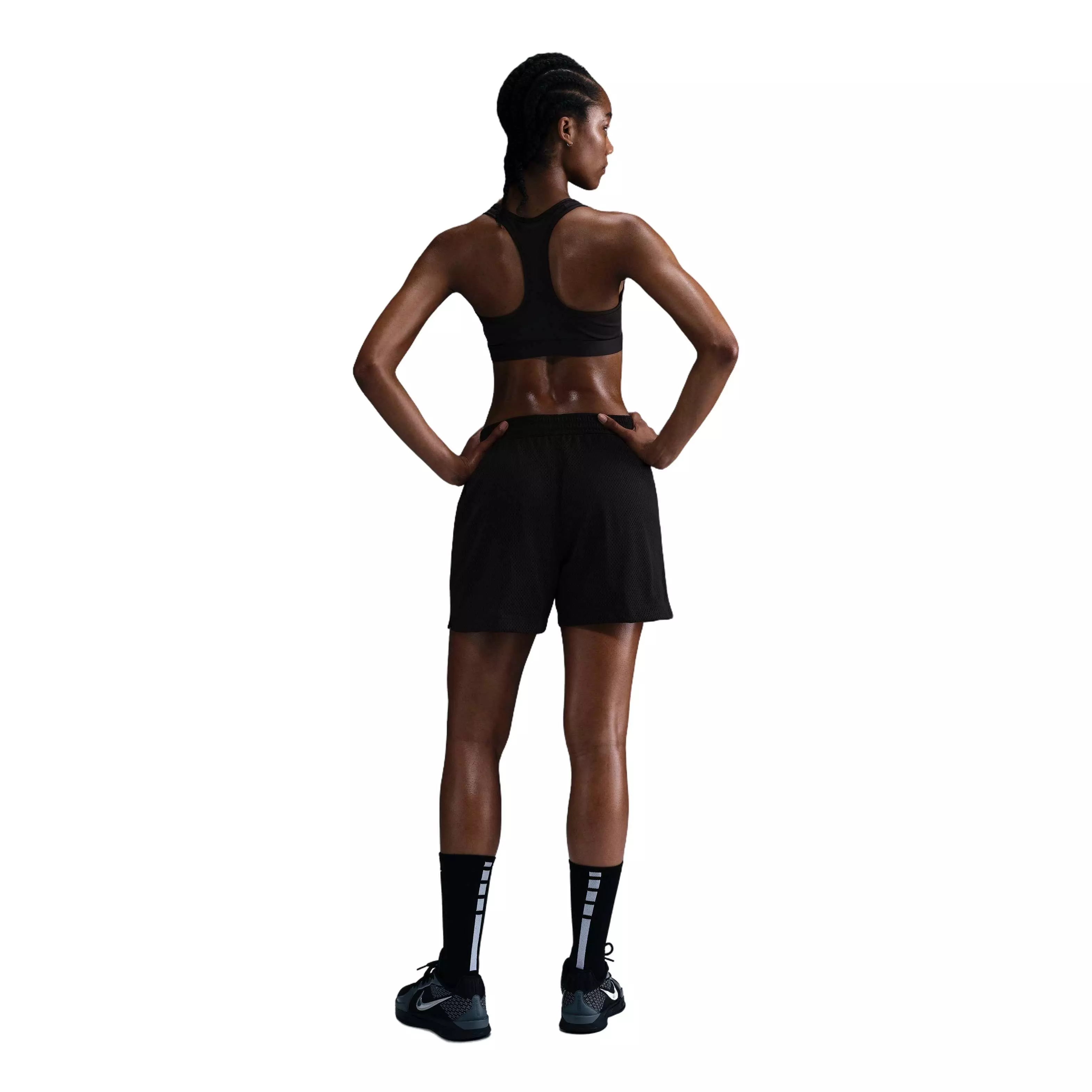 Nike Women's Essential Dri-FIT Mesh Basketball Shorts - Black - BLACK