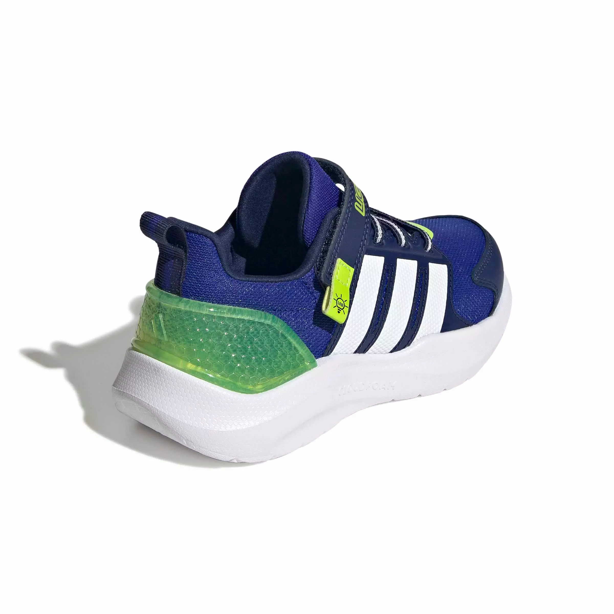 adidas Lightorama "Lucid Blue/Ftwr White/Solar Slime" Preschool Boys' Shoe - BLUE/WHITE/SLIME