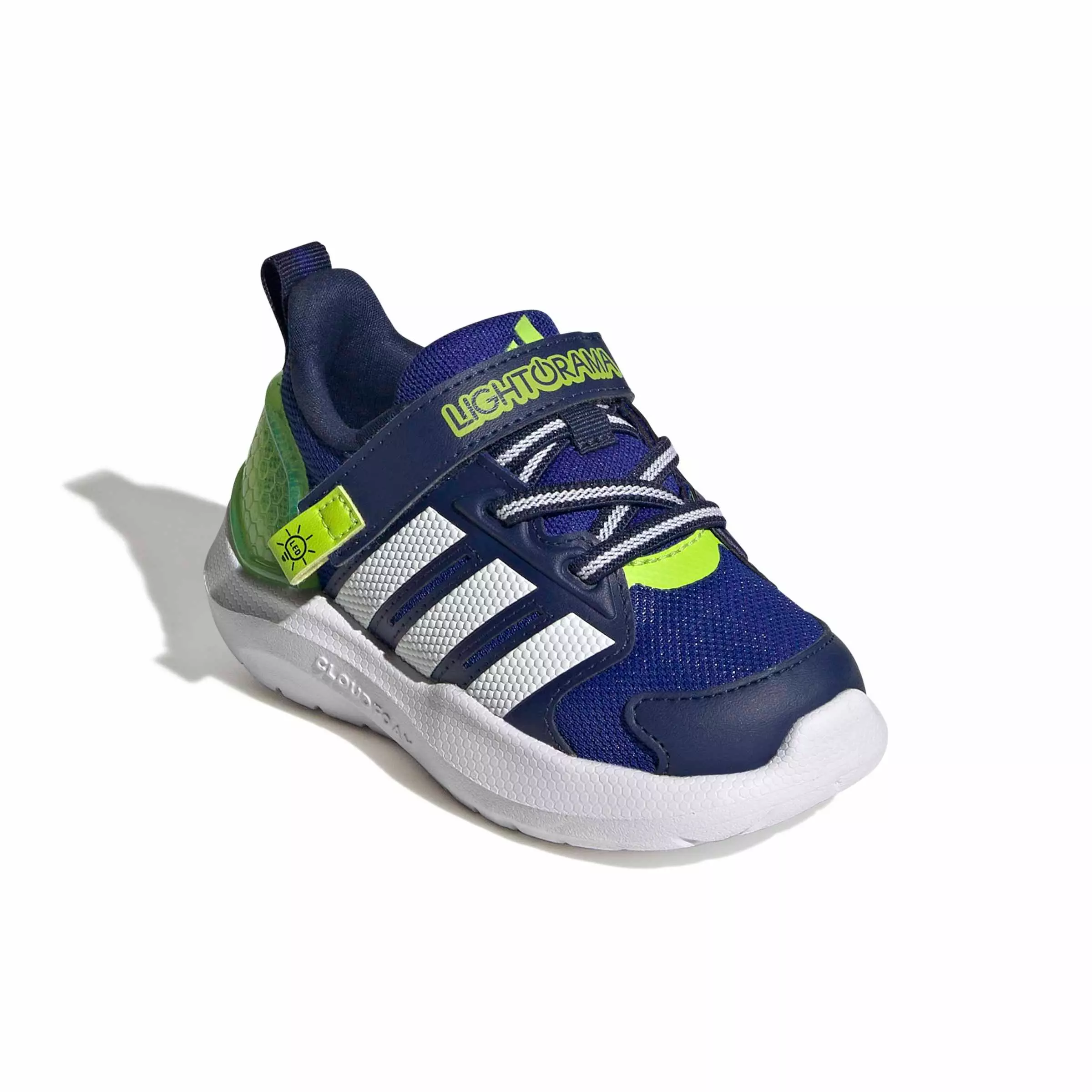 adidas Lightorama "Lucid Blue/Ftwr White/Solar Slime" Infant Boys' Shoe - BLUE/WHITE/SLIME