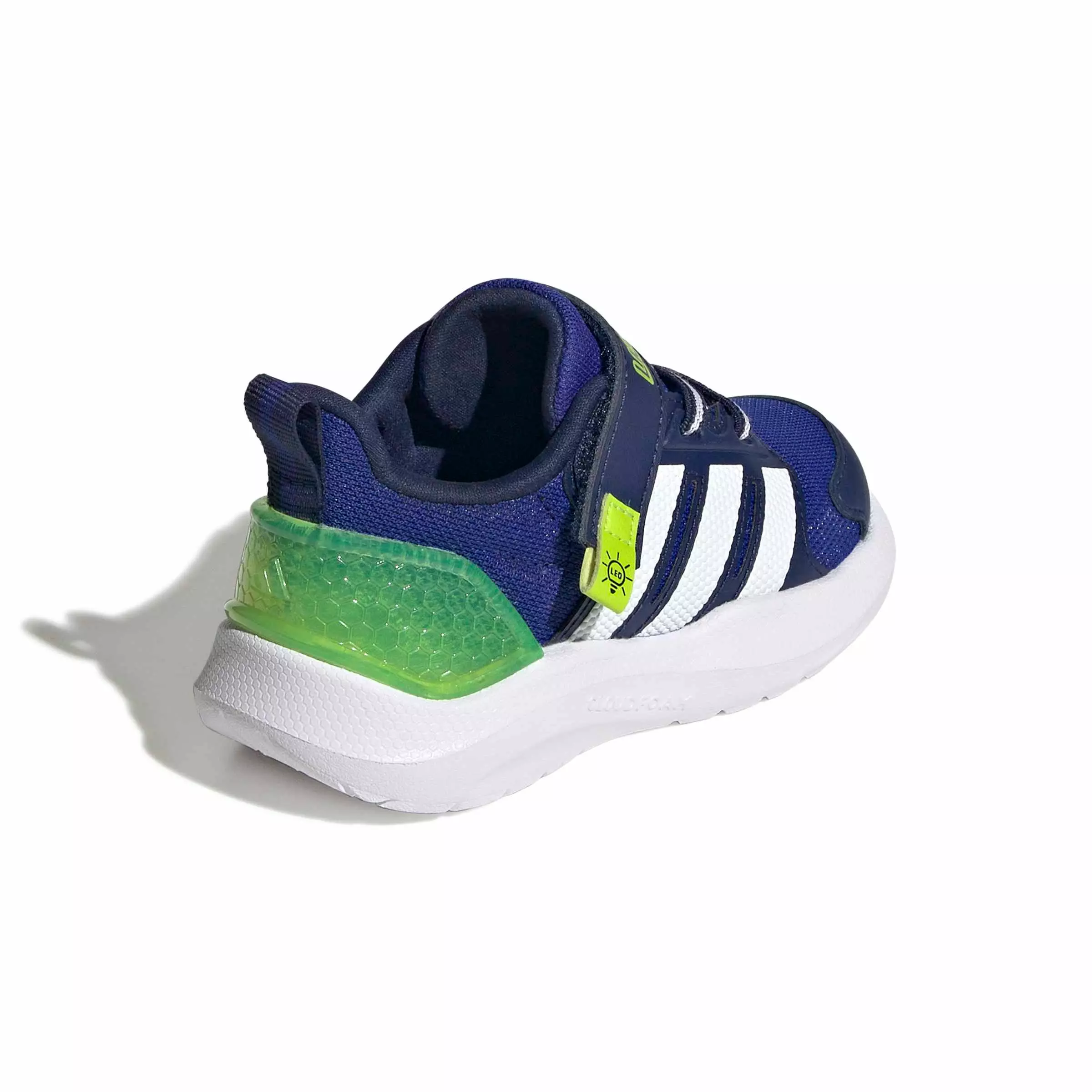 adidas Lightorama "Lucid Blue/Ftwr White/Solar Slime" Infant Boys' Shoe - BLUE/WHITE/SLIME