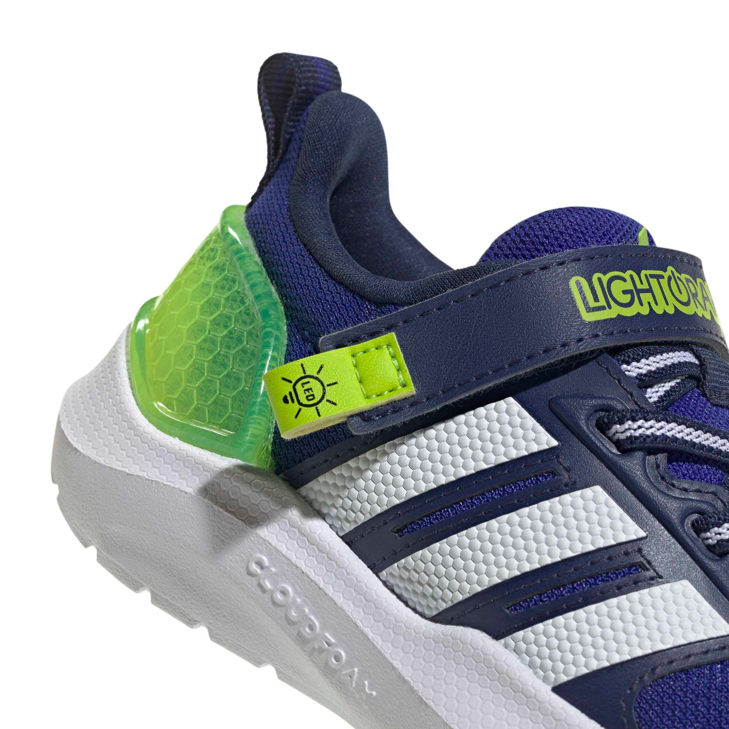 adidas Lightorama "Lucid Blue/Ftwr White/Solar Slime" Infant Boys' Shoe - BLUE/WHITE/SLIME Thumbnail View 8