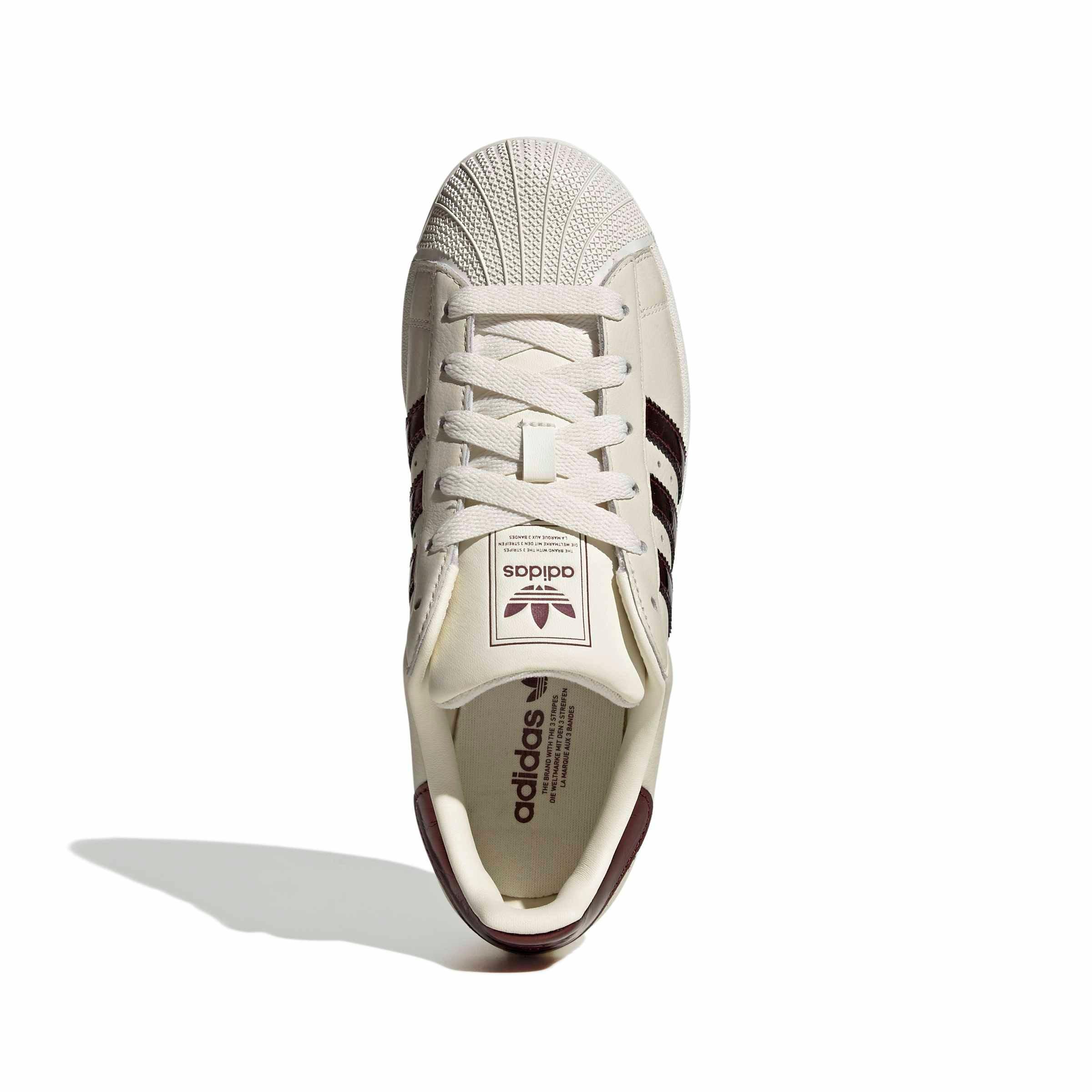 adidas Originals Superstar II "Off White/Maroon/Gold Metallic" Women's Shoe - OFF WHITE/MAROON/GOLD