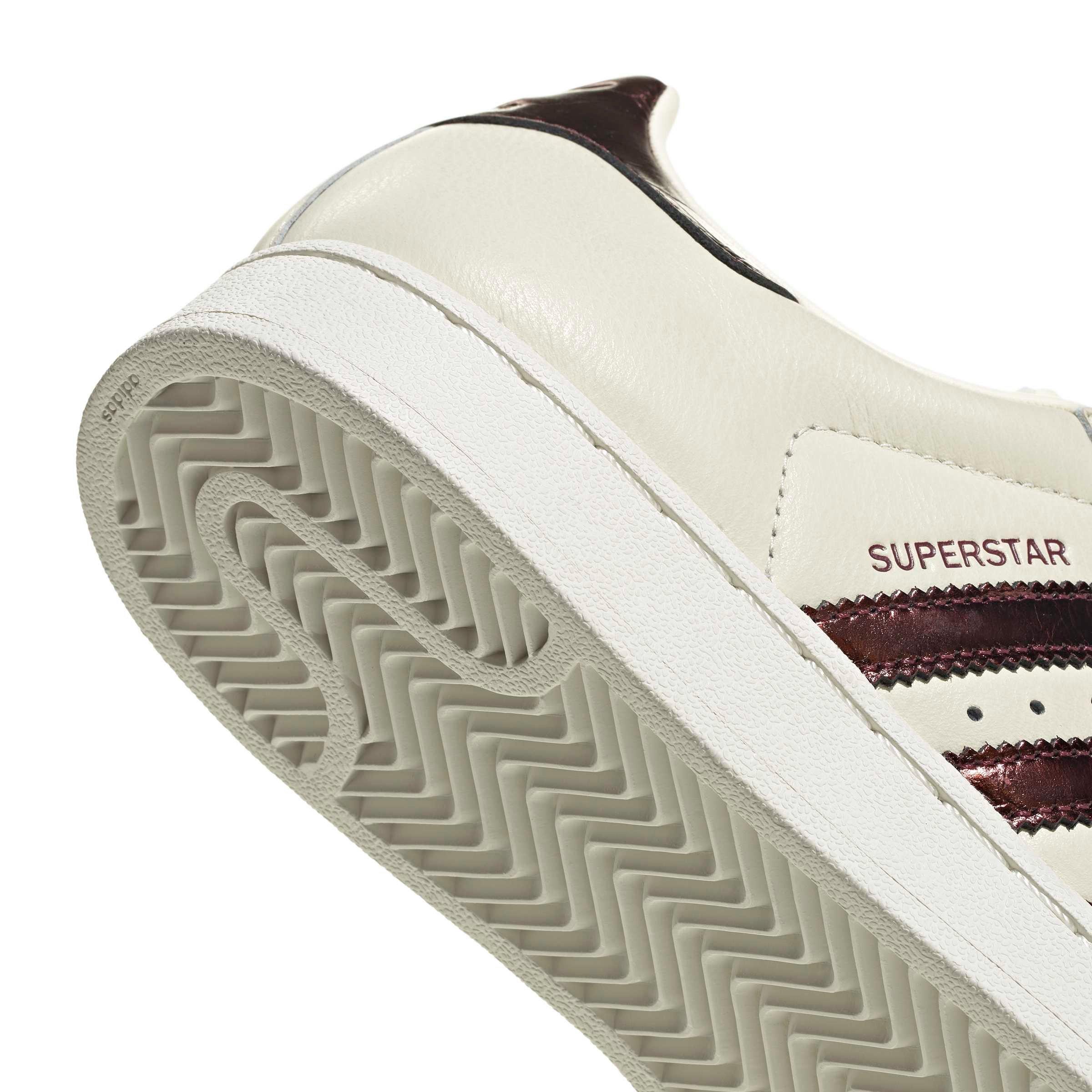 adidas Originals Superstar II "Off White/Maroon/Gold Metallic" Women's Shoe - OFF WHITE/MAROON/GOLD
