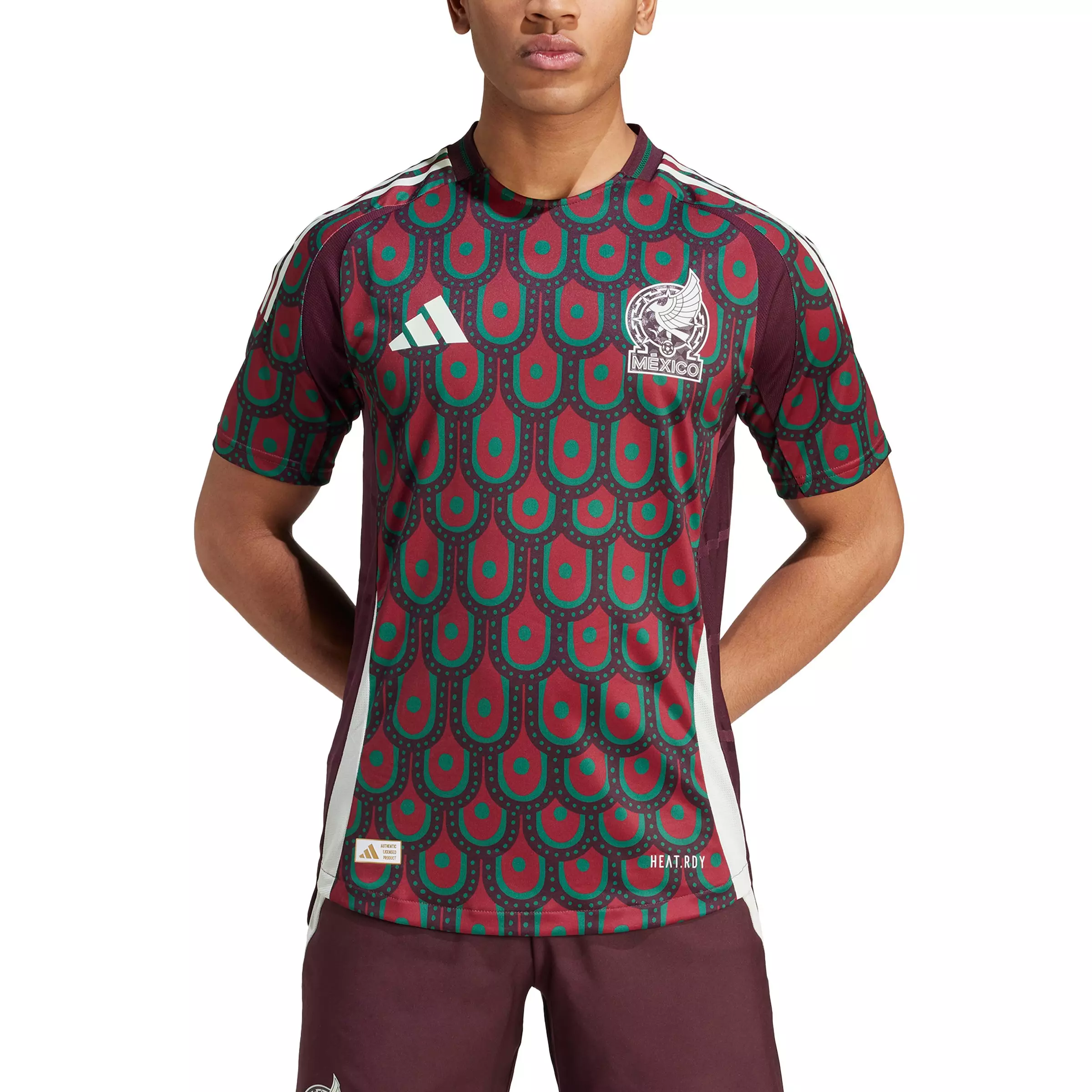 adidas Men's Mexico 2024 Home Authentic Soccer Jersey - Multi-Color - MULTI-COLOR