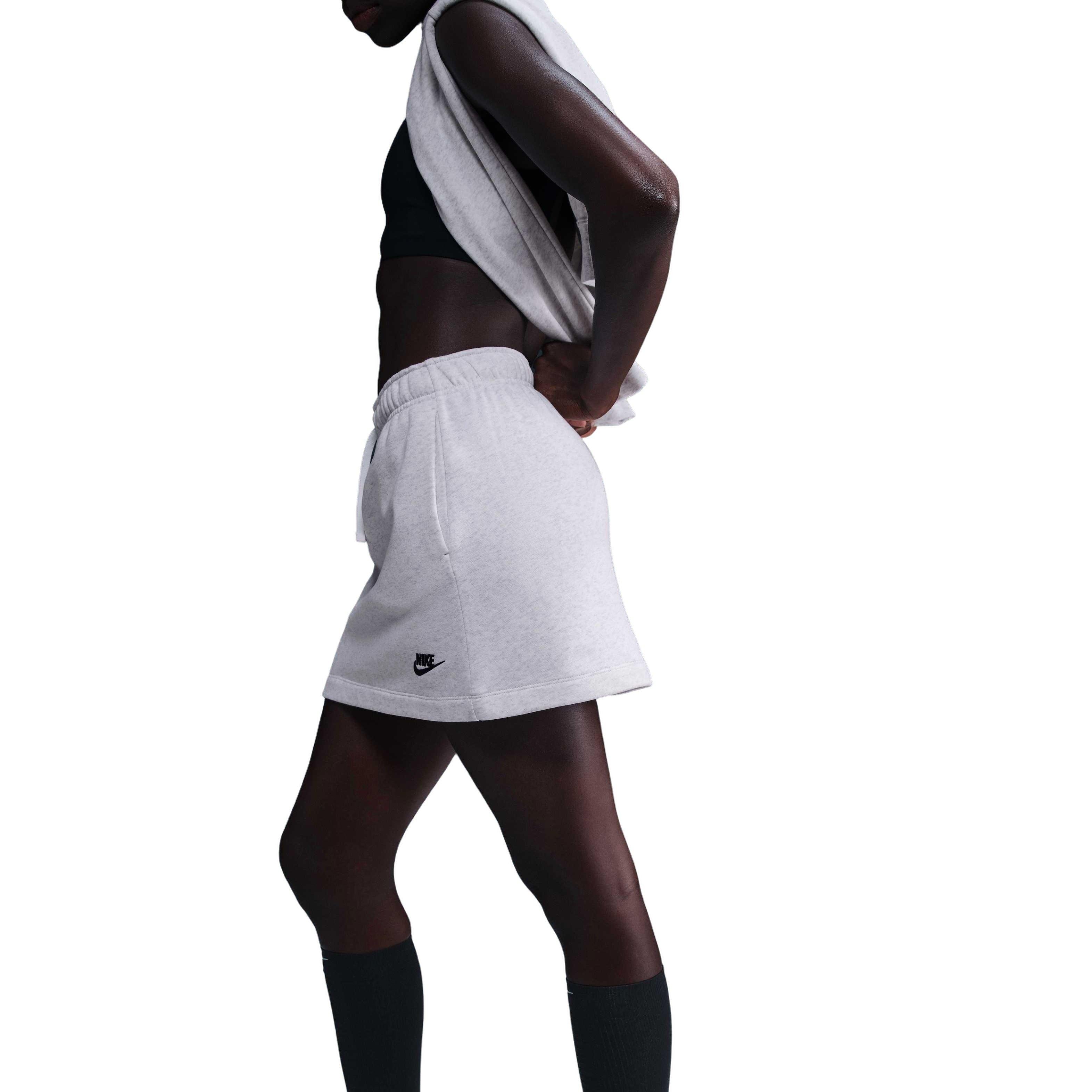 Nike Women's Sportswear Club Fleece Mid-Rise Skirt-Birch Heather - BIRCH HEATHER Thumbnail View 2