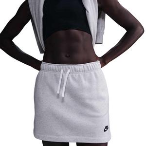 Nike Women's Sportswear Club Fleece Mid-Rise Skirt-Birch Heather
