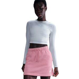 Nike Women's Sportswear Club Fleece Mid-Rise Skirt-Pink
