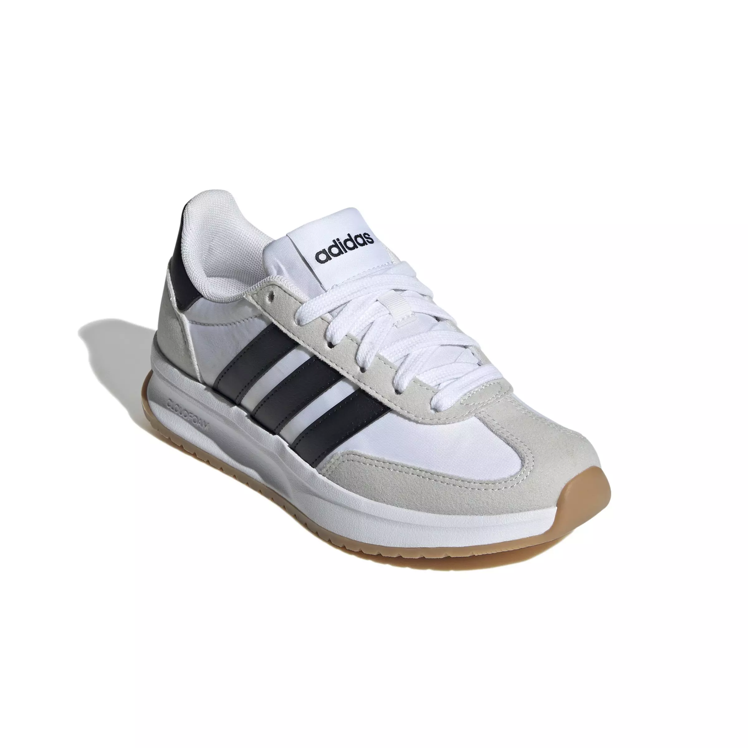 adidas Run 70s 2.0 "Ftwr White/Core Black/Grey One" Grade School Boys' Shoe - WHITE/BLACK/GREY