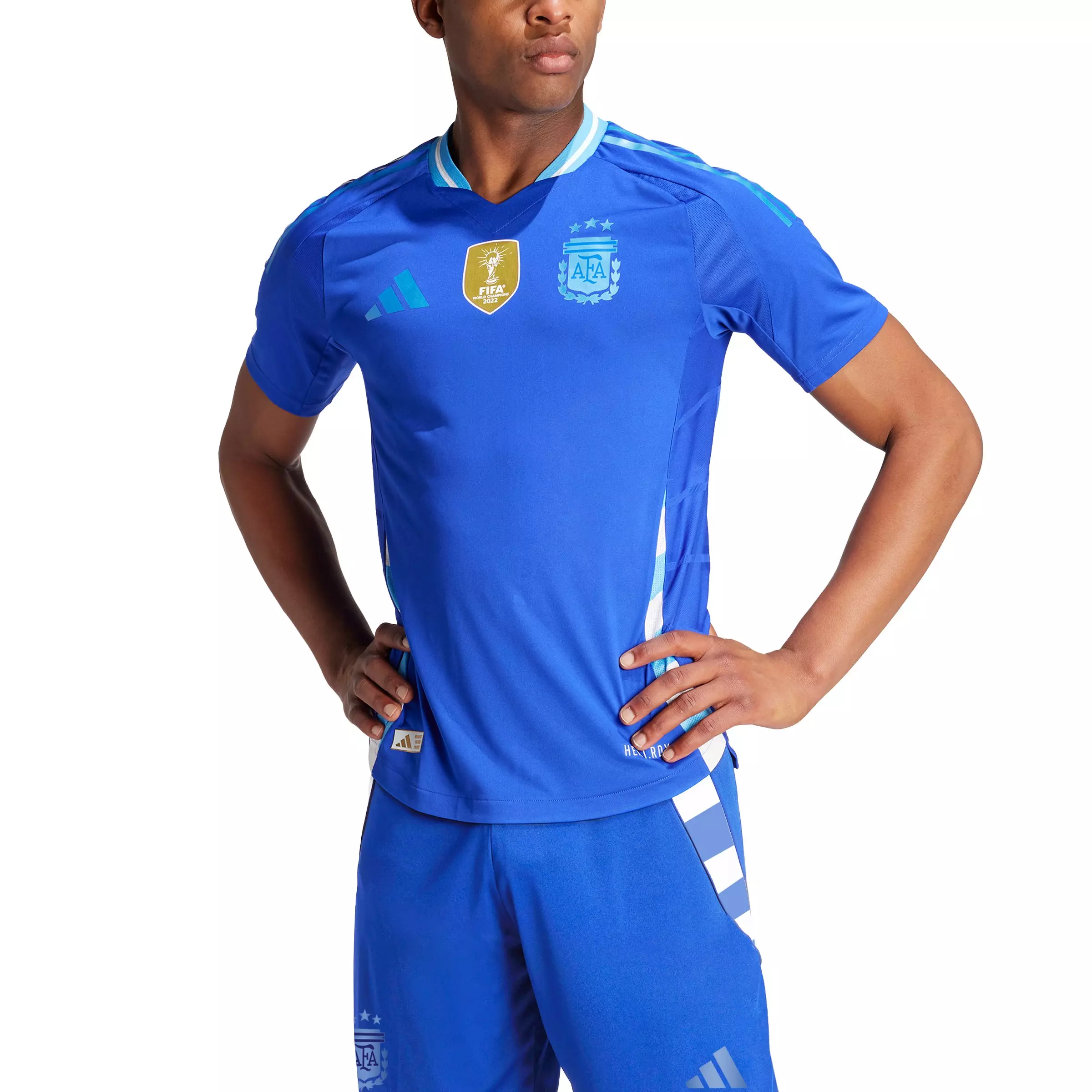 adidas Men's Argentina 2024 Away Authentic Soccer Jersey - Blue - BLUE